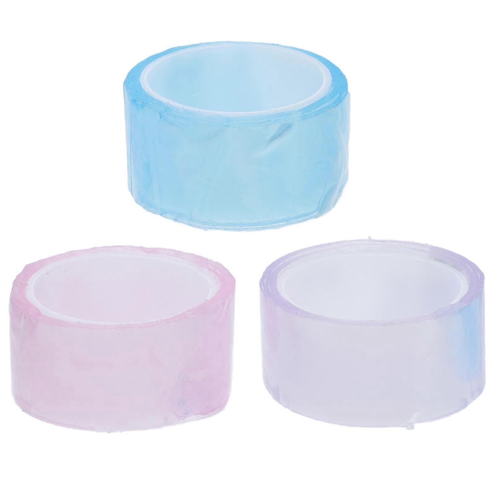 3 Rolls Colored Sticky Ball Tape for Creative Crafting Safe Adhesive Tape for DIY Projects, Decompression & Fun Purple, Pink, Blue