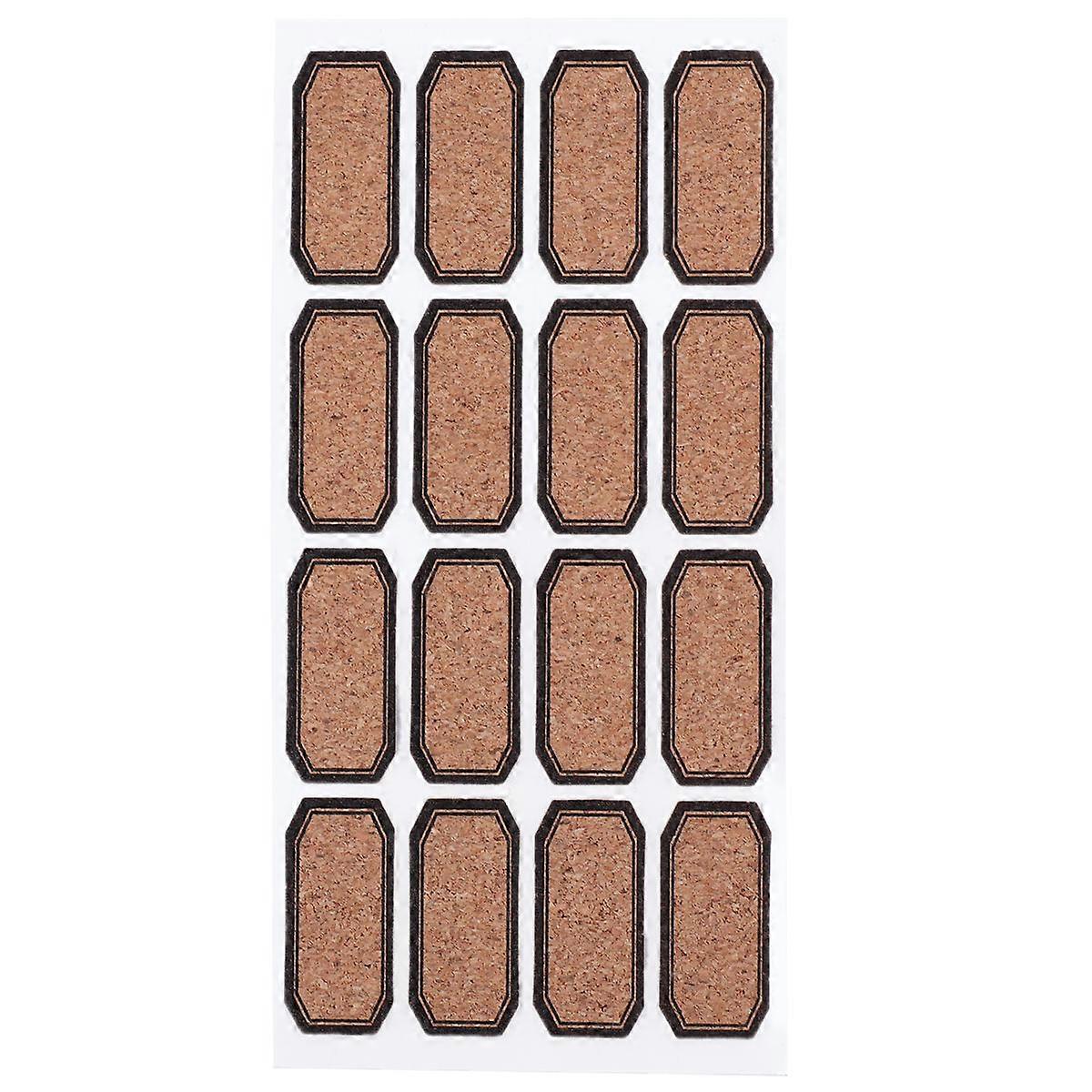 Wooden Label Stickers Self Adhesive Name Tags for Storage Classification, Easy Peel Design, Natural Wood Grain Finish, Pack of 2
