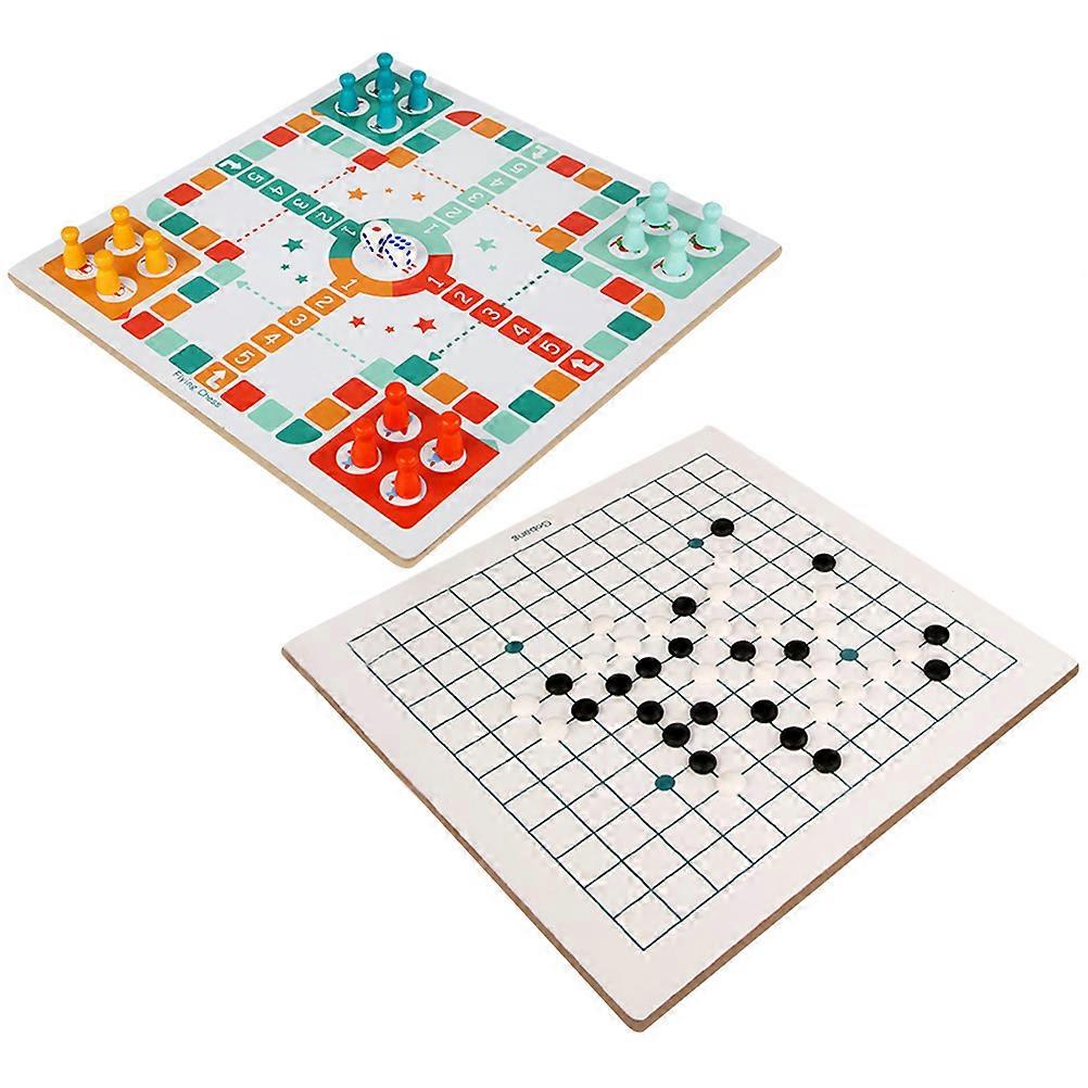 1 Set Game Board Versatile Flying Chess Five Row Chess Educational Toy for Family Fun Parent Interaction Travel Safe Material