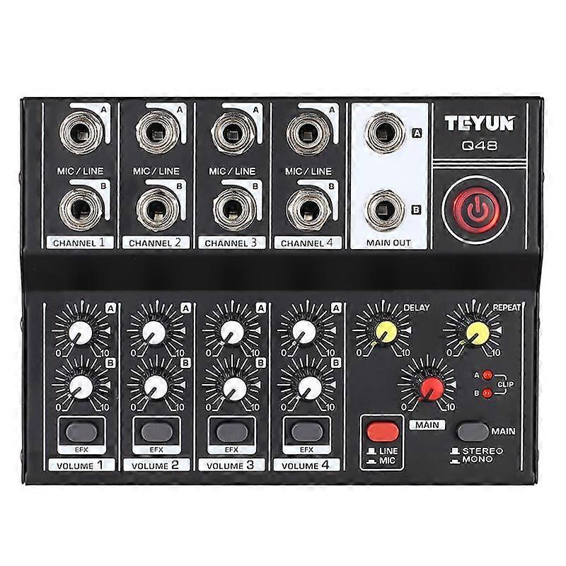 8 Channel Microphone Audio Mixer Q48