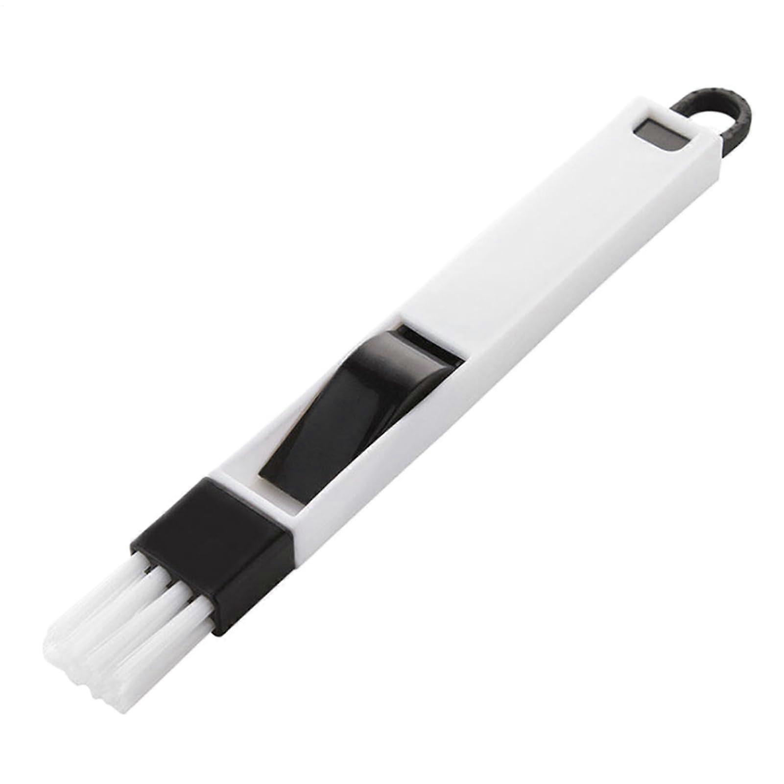 Grout Cleaning Brush With Dustpan Multifunction Cleaning Tool For Bathroom Kitchen Grout And Keyboard Crevices Black