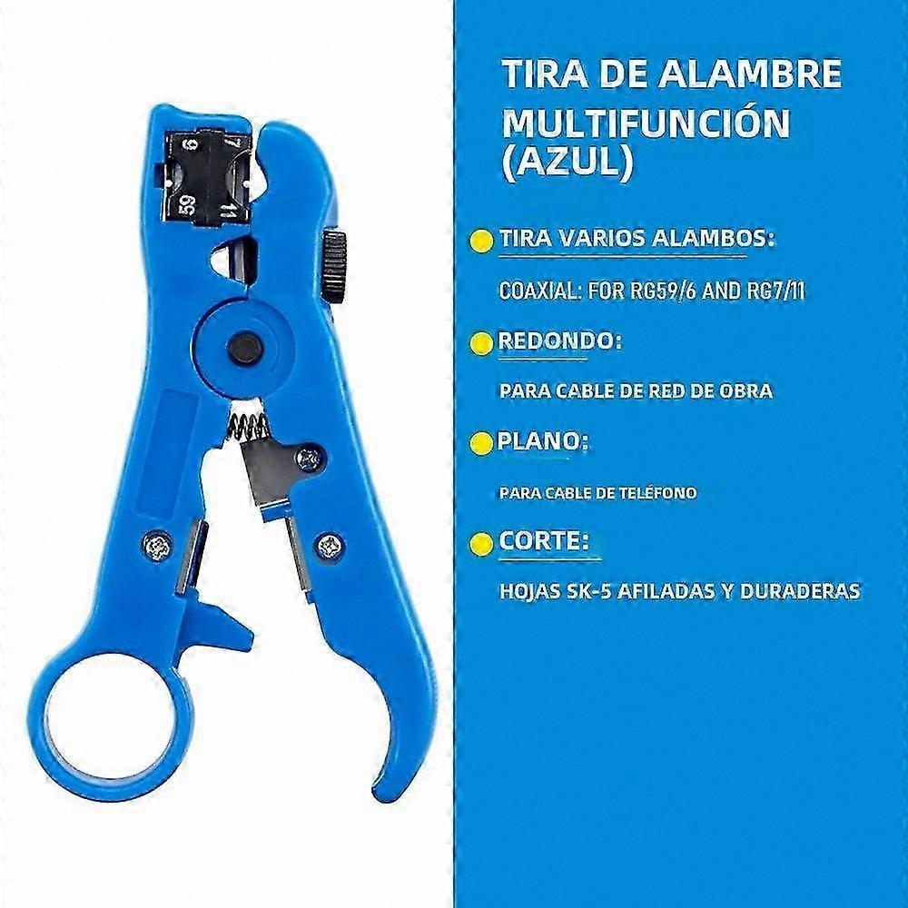 Cable Prep Tool for Coaxial Wire Stripping Cutting and Scoring UTP STP RG59 RG6 RG7 RG11 Multi-FunctionElectric Scissors