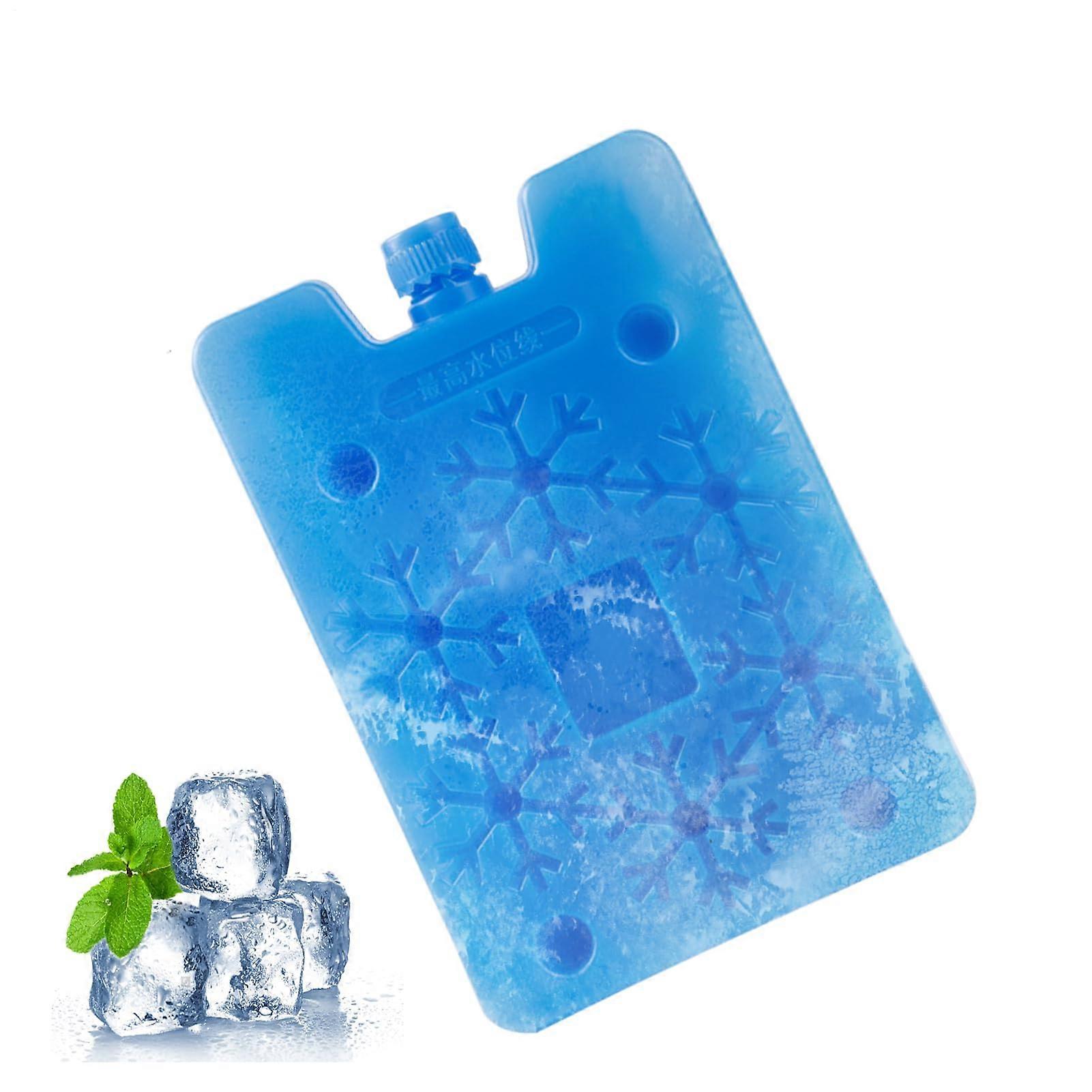 Reusable Ice Packs for Cooler Boxes, Portable Cooling Blocks for Fans Blue Snowflakes