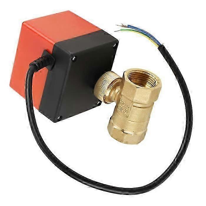 unbrand Robinet à boisseau sphérique motorisé en laiton DC 12V G3/4 DN20 Robinet à boisseau sphériqu