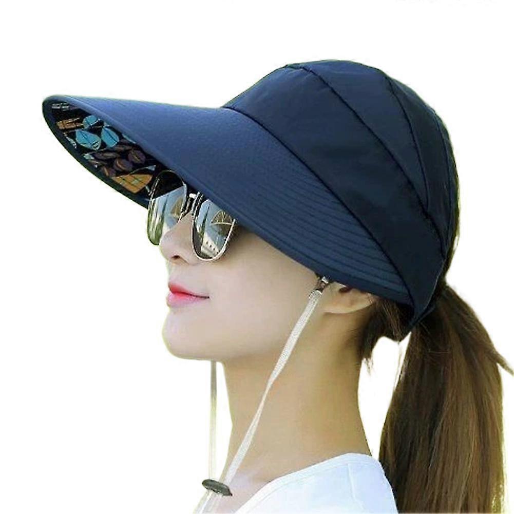 Chapéu de Sol Feminino com Máscara Facial com Proteção Solar UPF, Ajustável e Respirável, Ideal para Uso Externo no Verão.