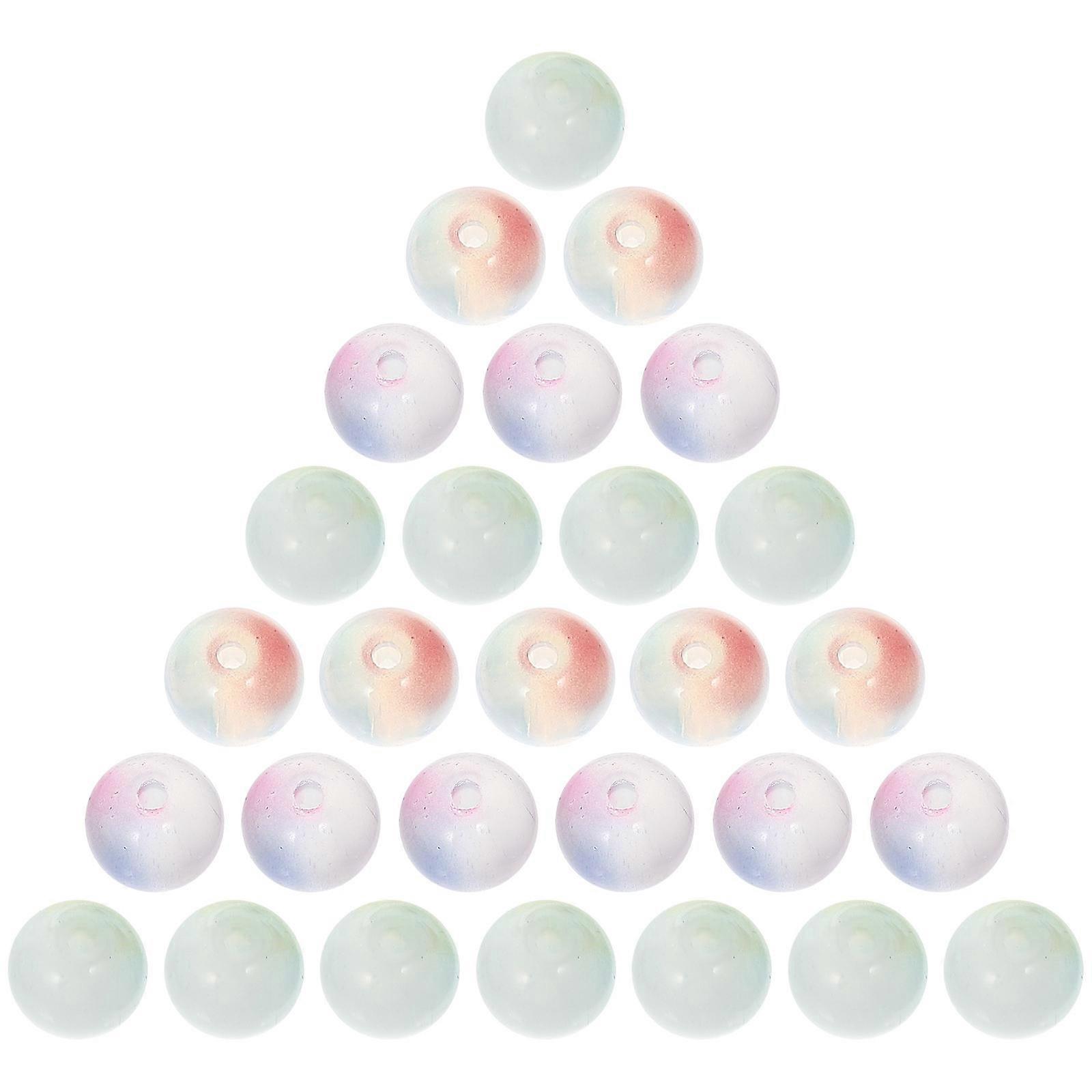 300 Pcs Round Glass Beads Assorted Color Spacer Beads Suitable For Jewelry Making Craft Enthusiasts Home Decoration