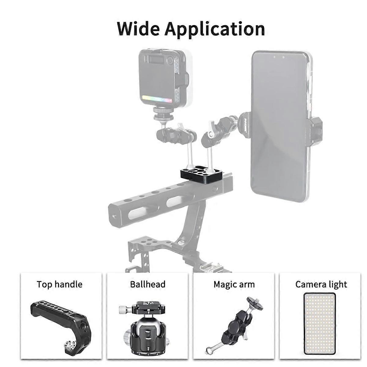 CP03 Mini Multi-Functional Cheese Plate,Porous Connection Quick Installation Board for Camera Cage on Guide Rail Block