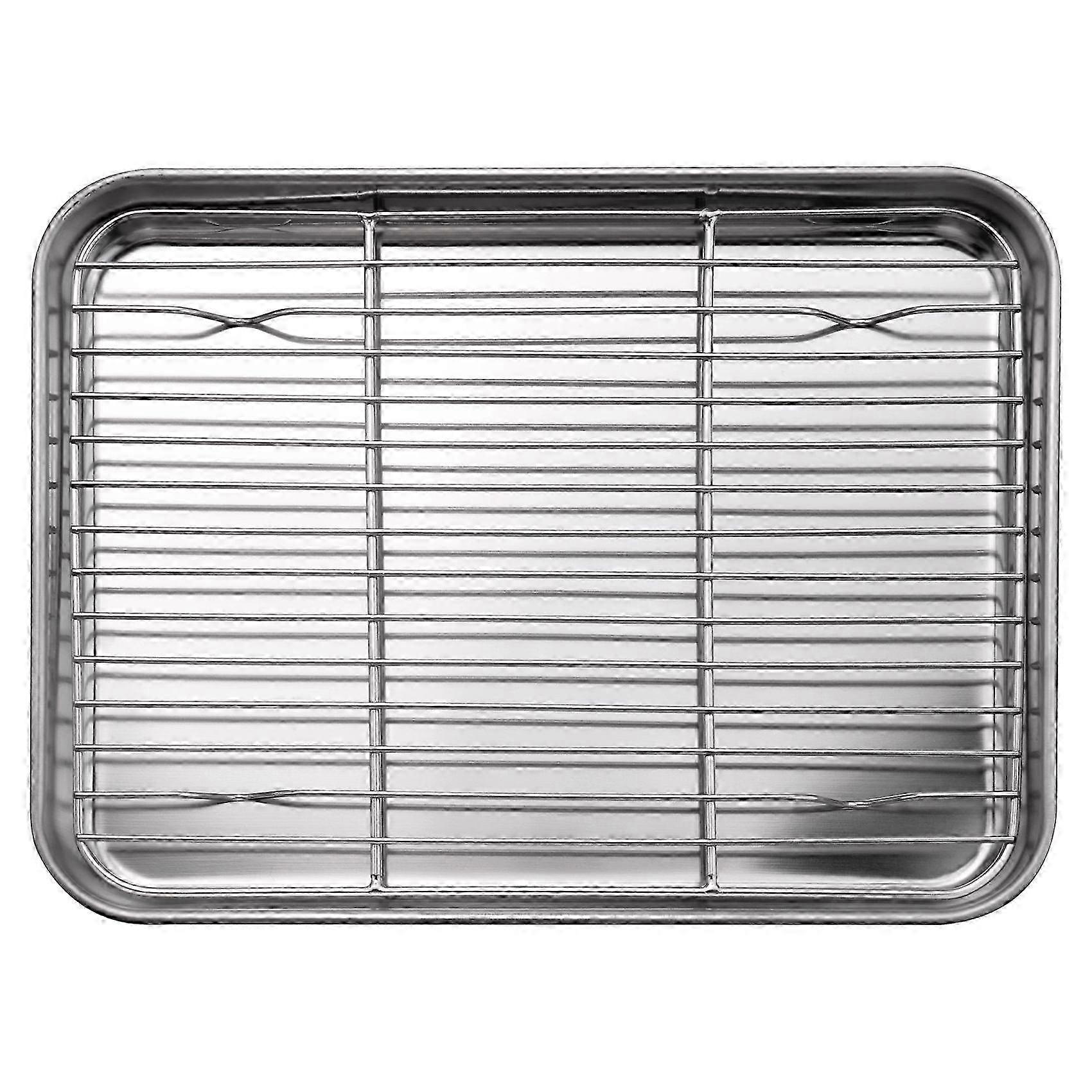 Toaster Oven Tray and Rack Set with Cooling Function, Dishwasher Safe Accessories Included