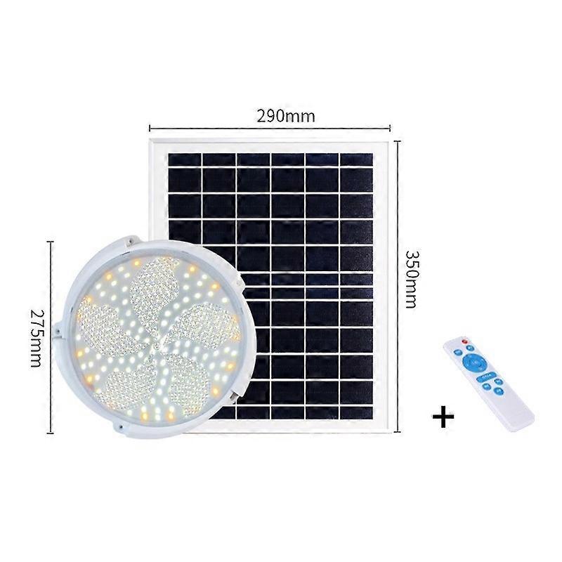 Solar Powered LED Ceiling Light Indoor Outdoor Lamp with Remote Control - 235 LEDs 150W Single Head