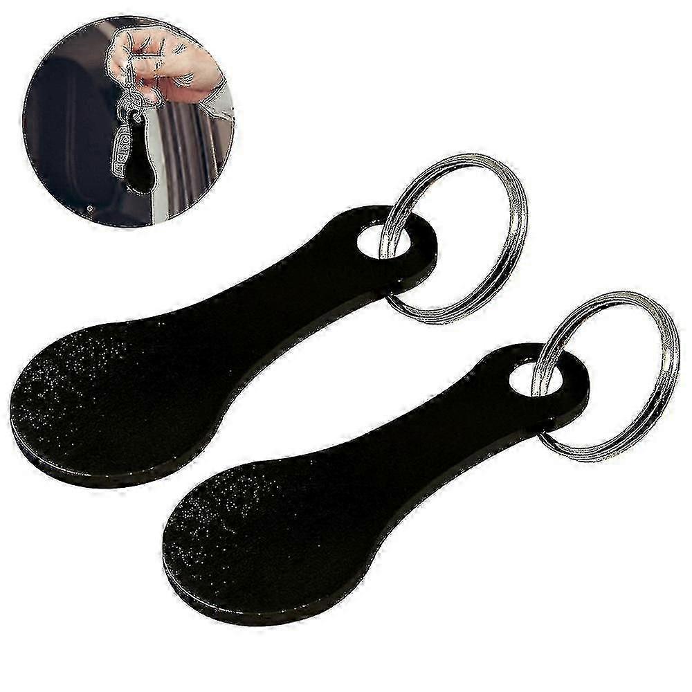Universal Shopping Cart Key 2pcs - Trolley Token Coin Keyring for Carts