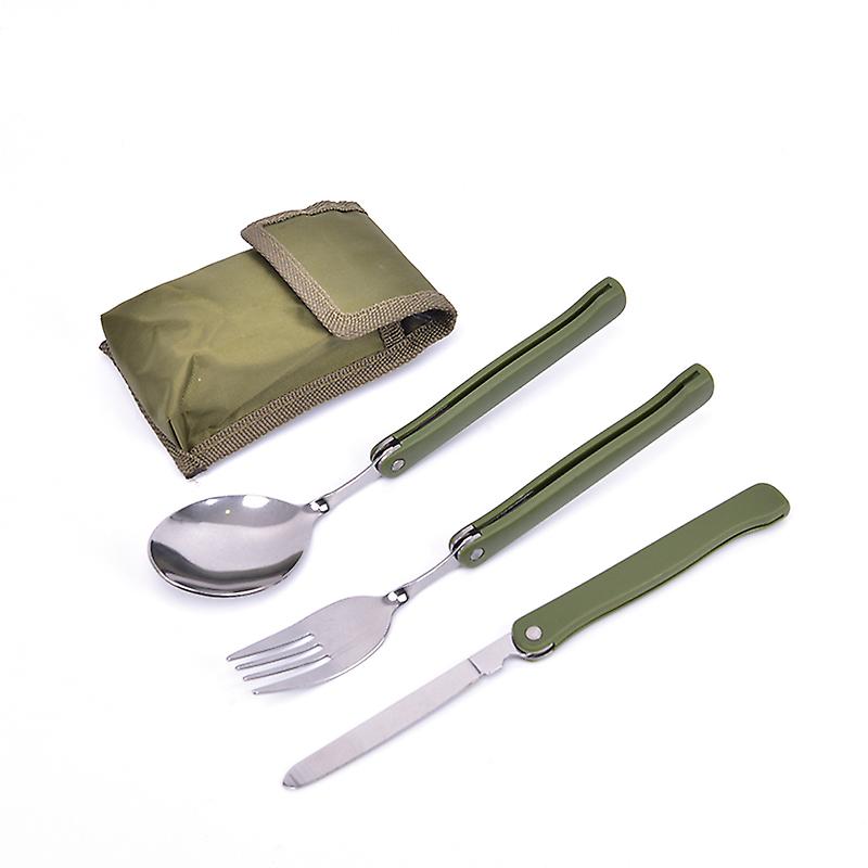 Portable Mini Tableware Set Outdoor Tool Folding Cutlery Set Spoon Fork Knife