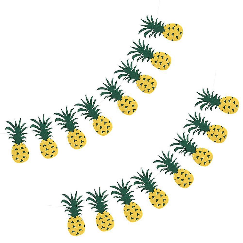 Hawaii-Themed Banner Party Supplies Assorted Color Felt Photo Props 2Pcs