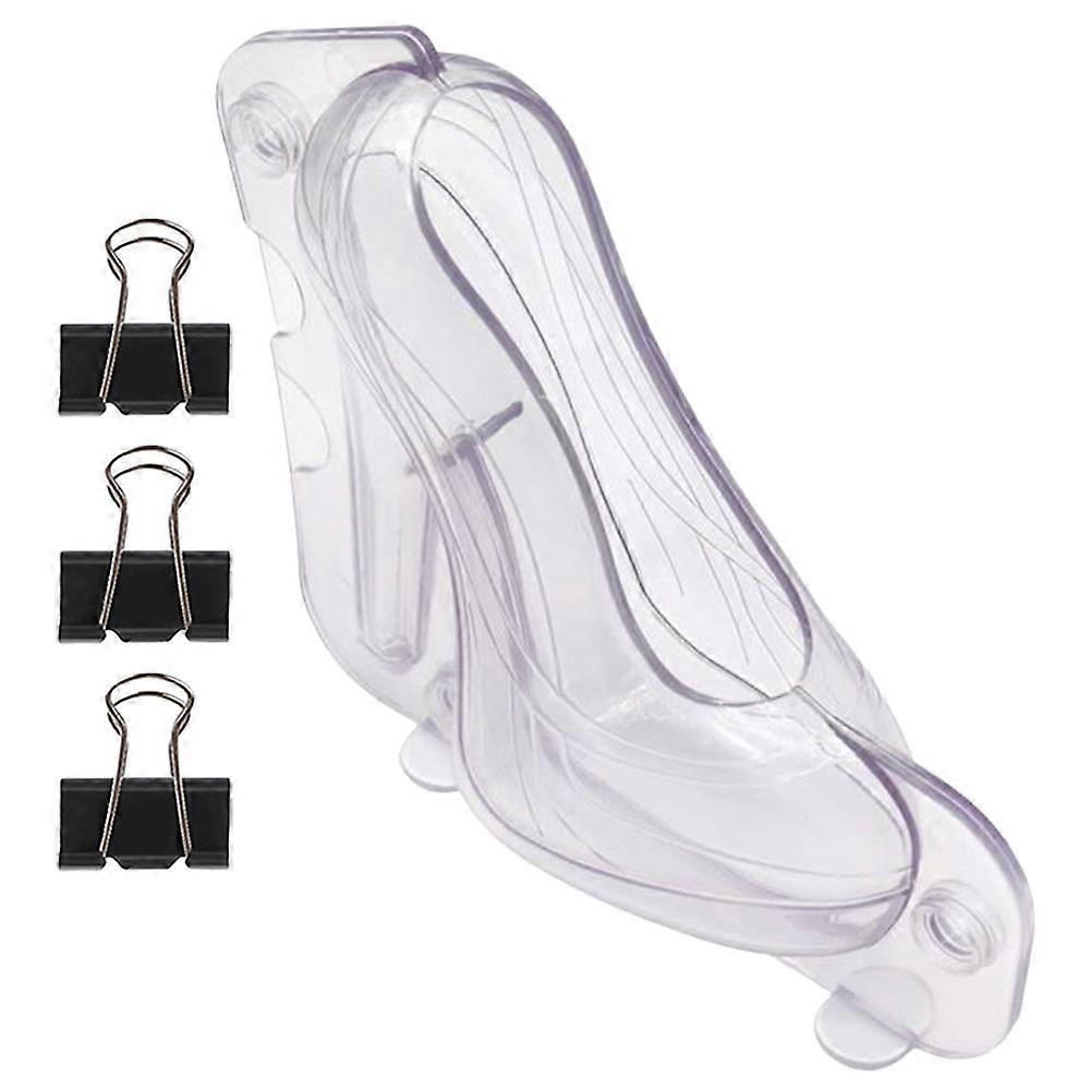 Cake Decoration High Heel Shoe Shape Mold Pastry Making Transparent Plastic Easy Clean 1 Set