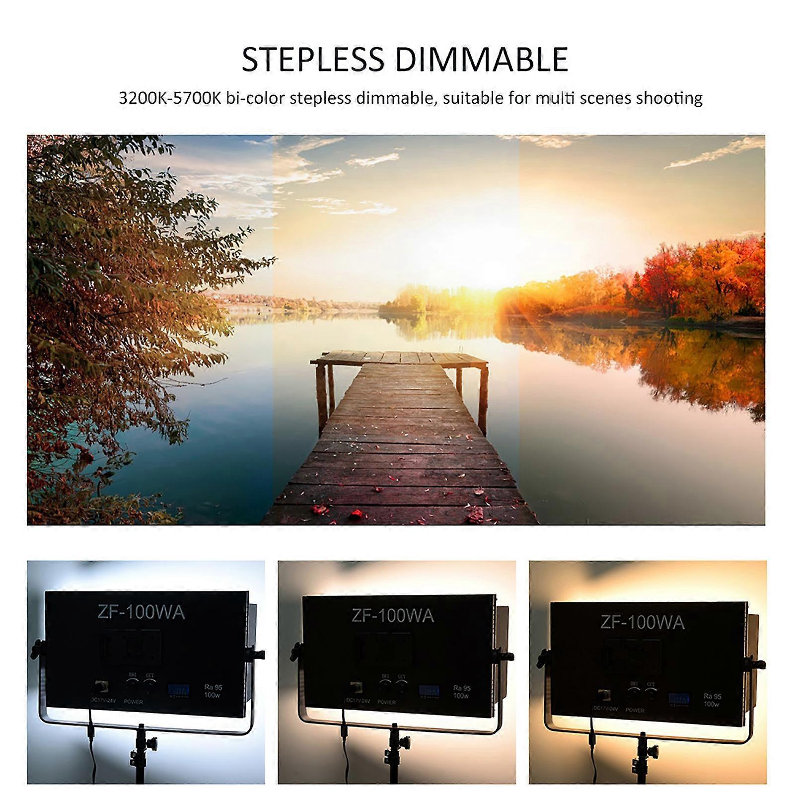 100W LED Video Studio Light 3200K-5700K Adjustable 55x35x6cm