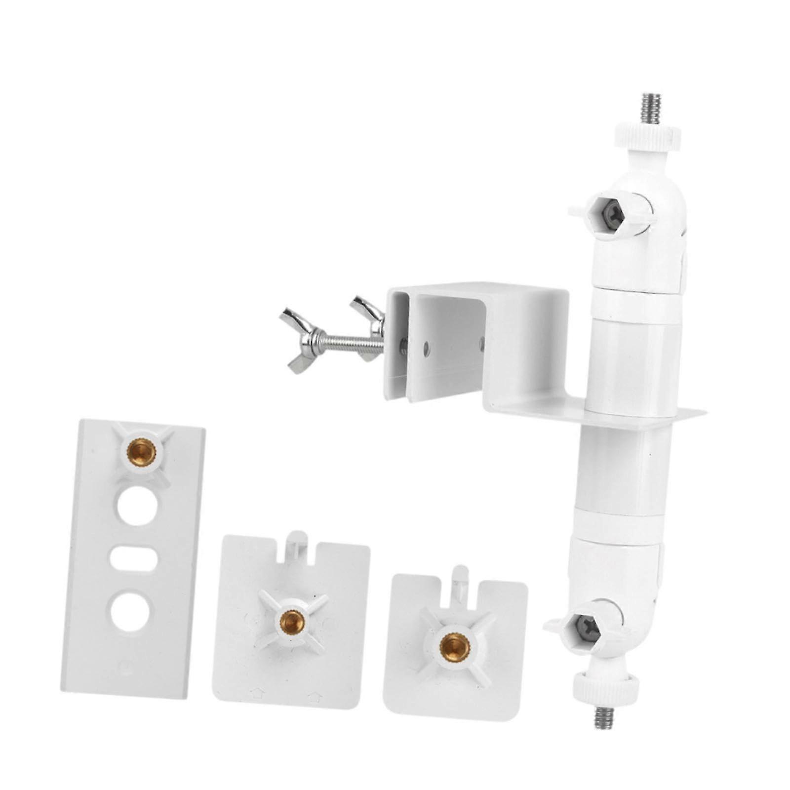 Outdoor Camera Gutter Mount For Surveillance Cameras, Adjustable Angle Holder, White, Easy To Install, Sturdy Siding Hooks