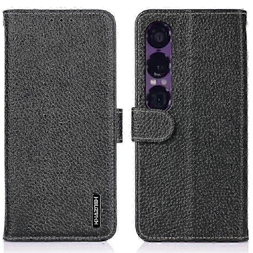 Compatible with Sony Xperia 1 VII Case Cow Leather Flip Phone Cover