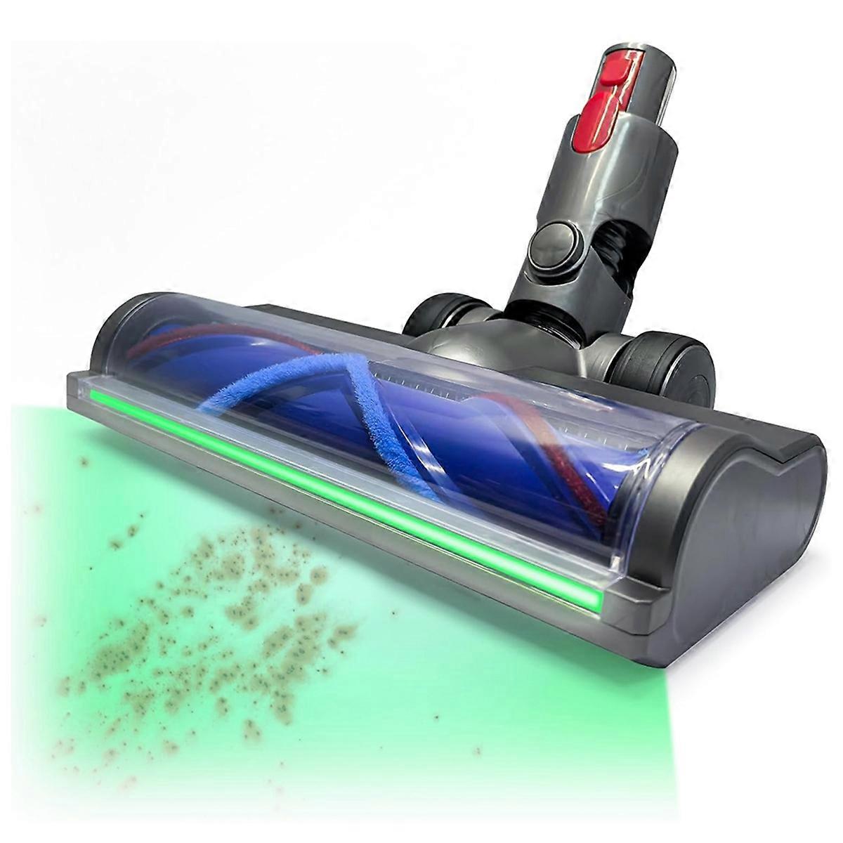 Vacuum Head Hardwood Floor Attachment for V7 V8 V10 V11 V15 G5, Replacement Cleaner Head Full-Area LED Green Light