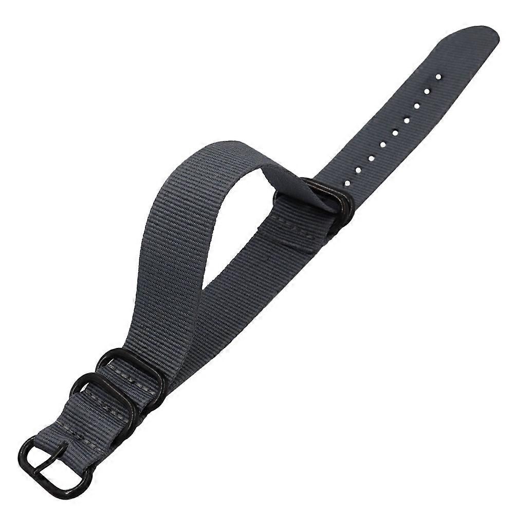 Nylon Watch Strap for Smart Watch Comfortable and Durable Grey 22mm Adjustable Band Strap
