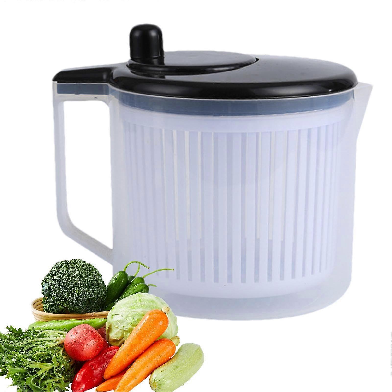 Salad Spinner Large Food Grade Vegetable Dryer with Handle, Multifunctional Fruit Washer and Dehydrator for Salad Prep