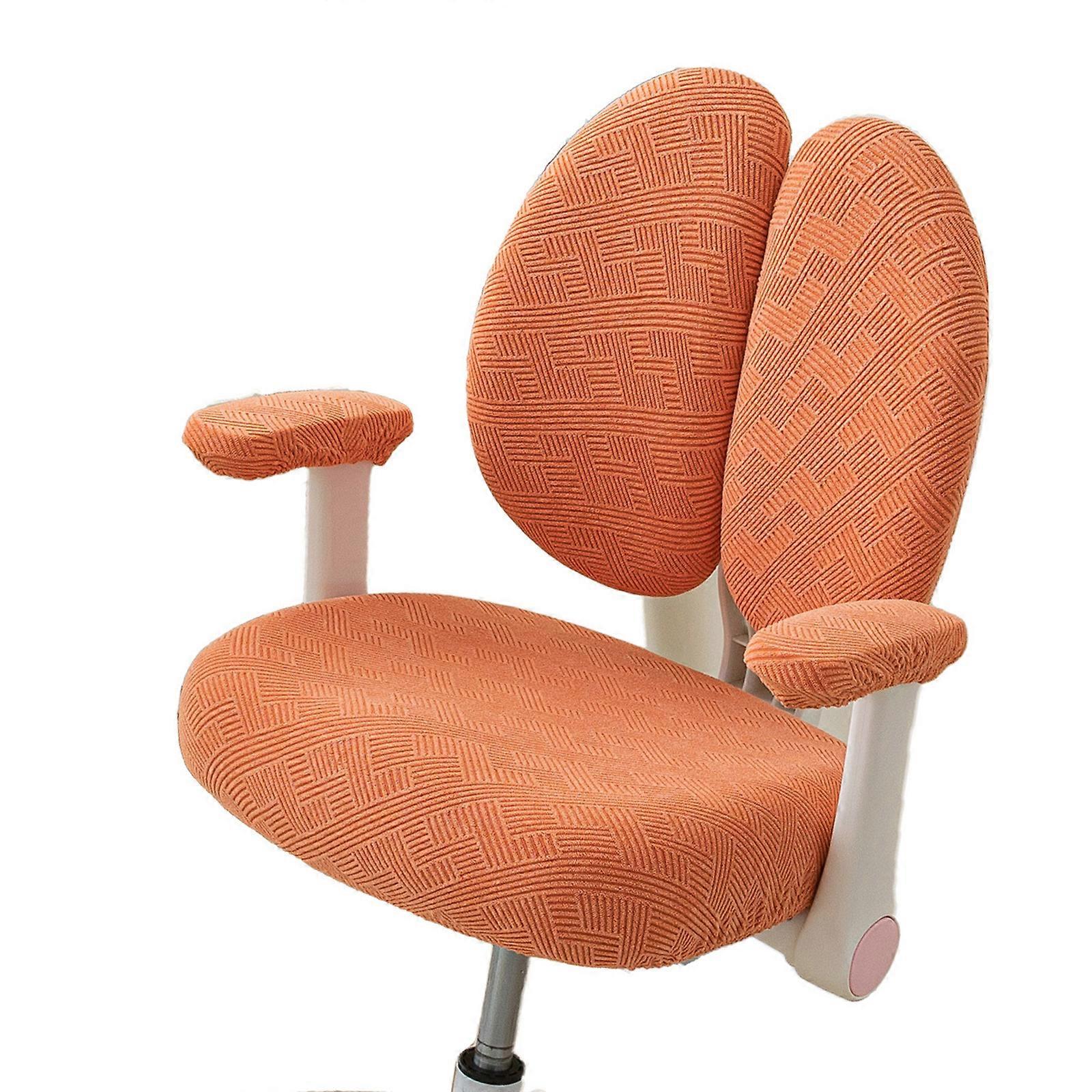 Quick Install Elasticized Chair Protectors Waterproof Polyester Fabric Seat and Back Cover for Multiple Room Decoration  J