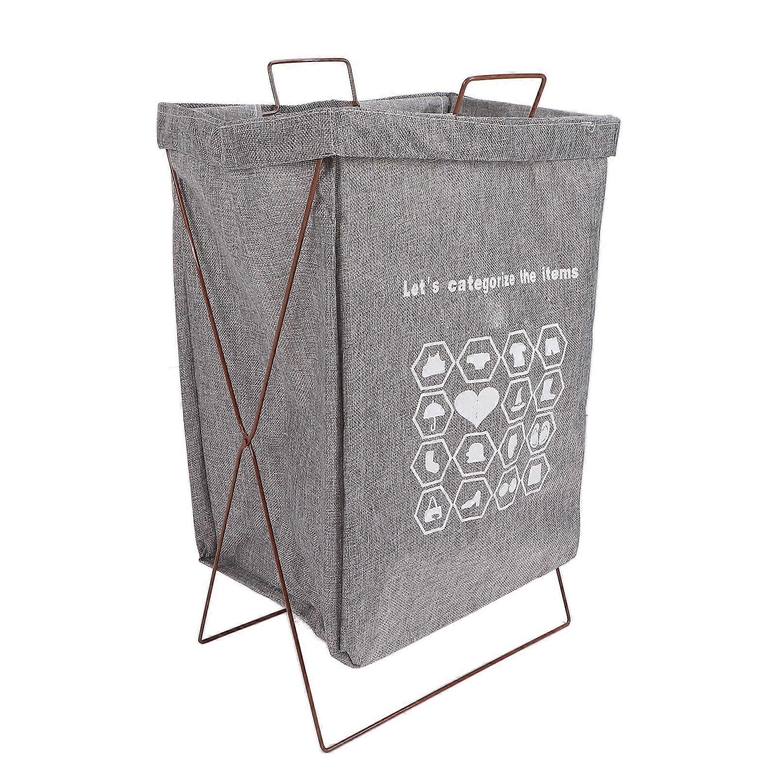 Large Laundry Basket 37x24x56cm Cotton Polyester Storage Bin