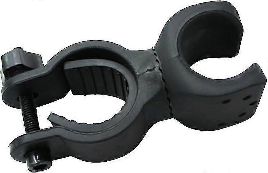 Adjustable 360-degree bicycle mount for LED flashlights, black