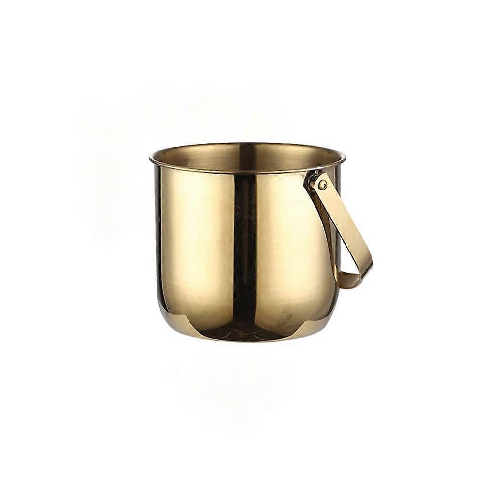 Ice Bucket Thickened Stainless Steel DoubleLayer Champagne Style Red Size M Bar Ice Bucket