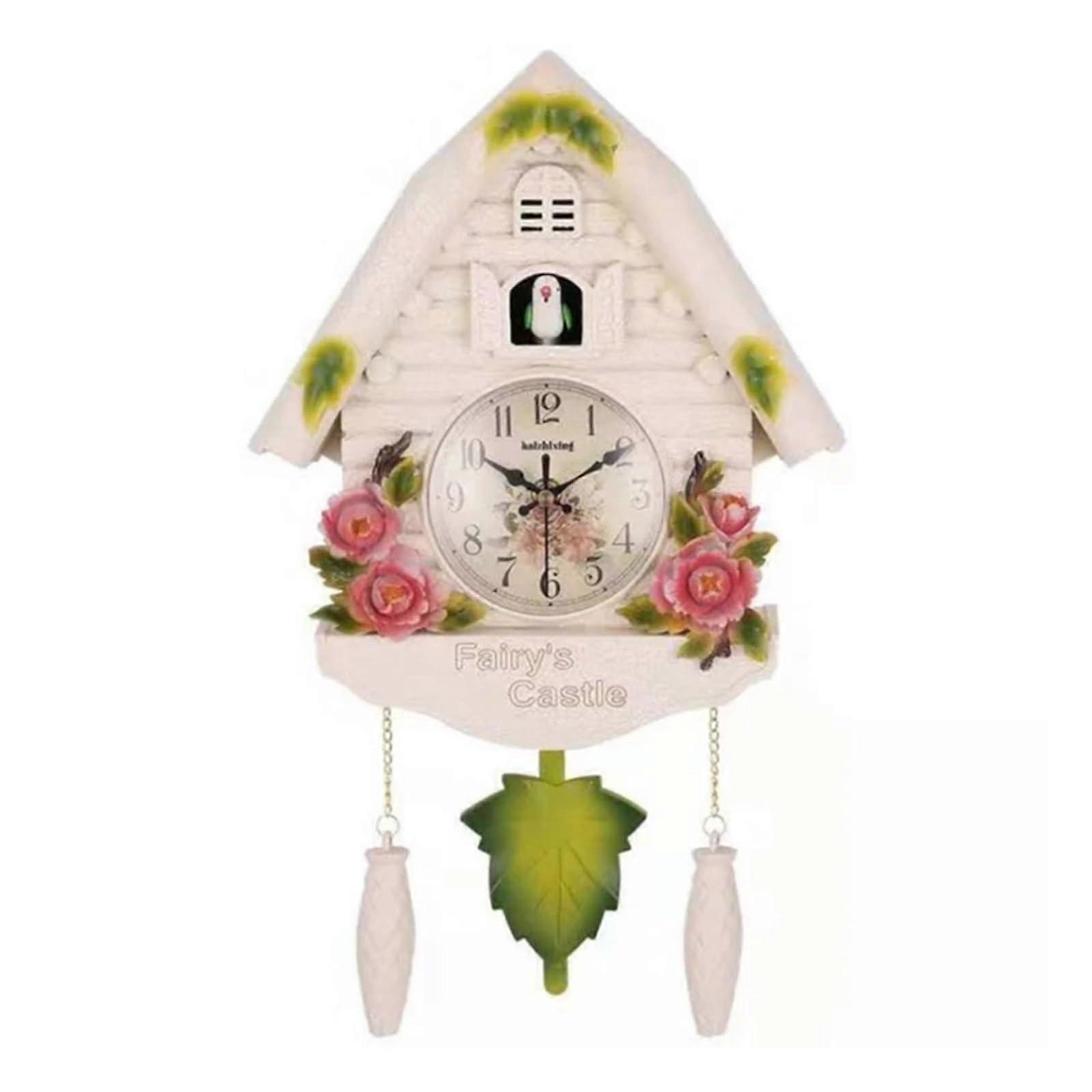 Cuckoo Clock Resin Quartz Wall Clock With Bird Design, Swinging Bell Alarm, Model 03 Home Office Decor