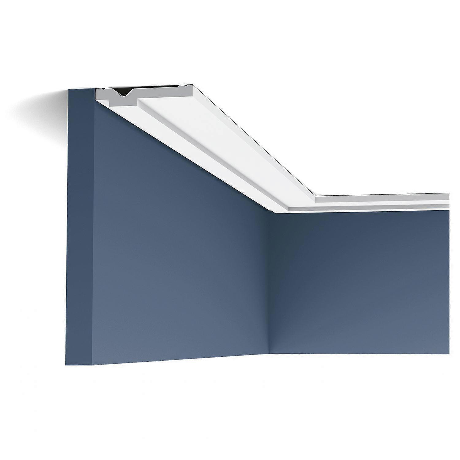 ORAC NV 1 x Corniche CX161 AXXENT 200 cm x 6,9 cm x 1,3 cm blanc Duropolymer® prétraité léger, indéformable, résistant aux chocs