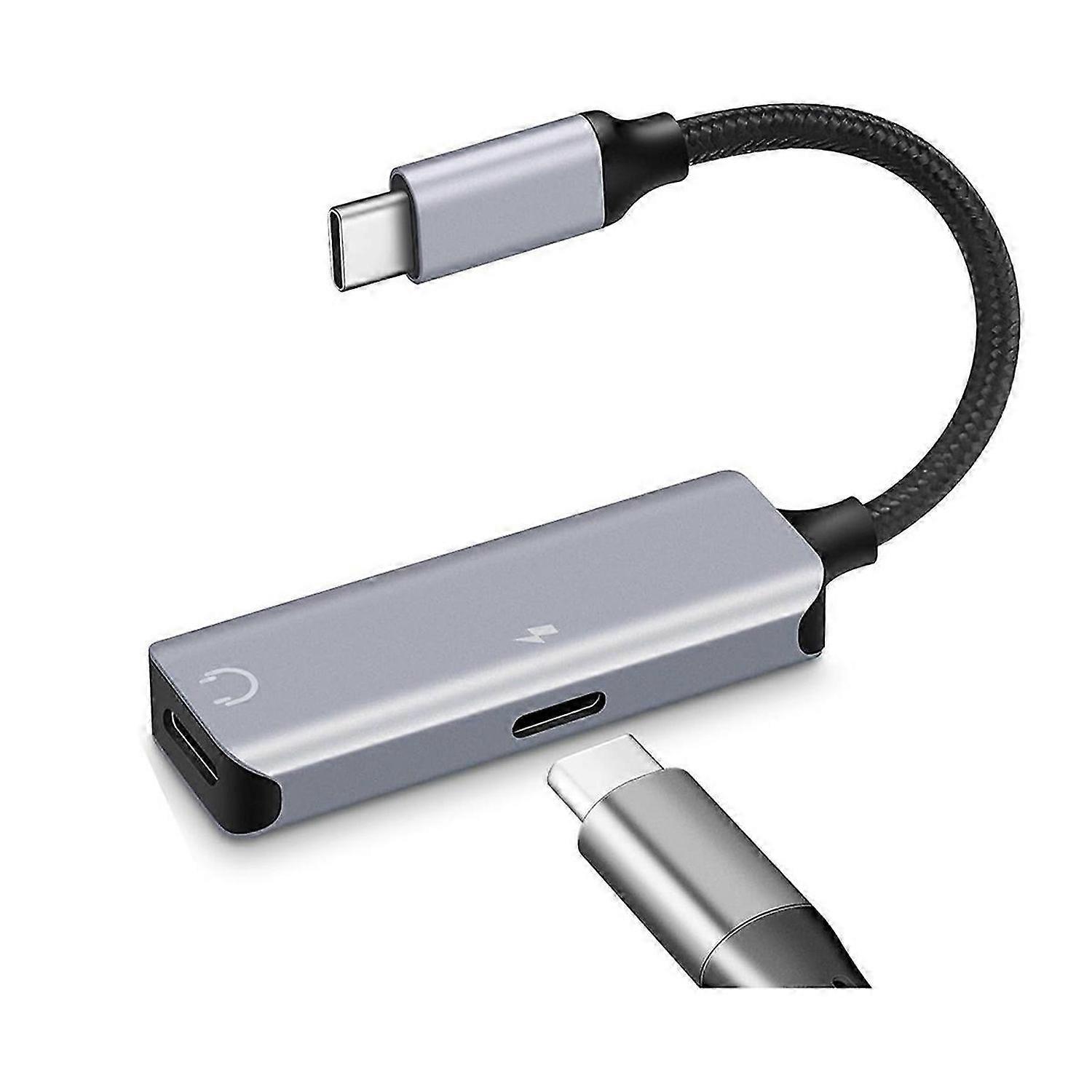 USB C Splitter with Charger USB C Splitter 1 in 2 Out Audio Headphone