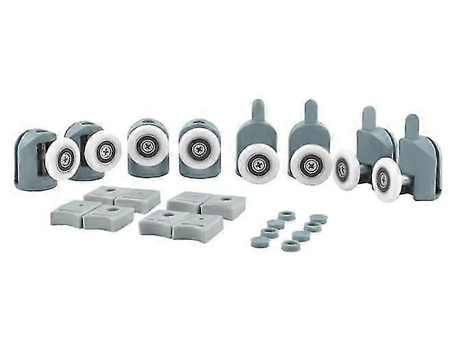 Glass Door Roller Set - 8 Replacement Wheels for Shower Enclosures