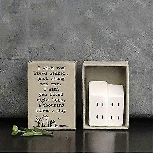 イースト・オブ・インディア マッチボックスハウス 私はあなたが近くに住んでいたらいいのに磁器の装飾