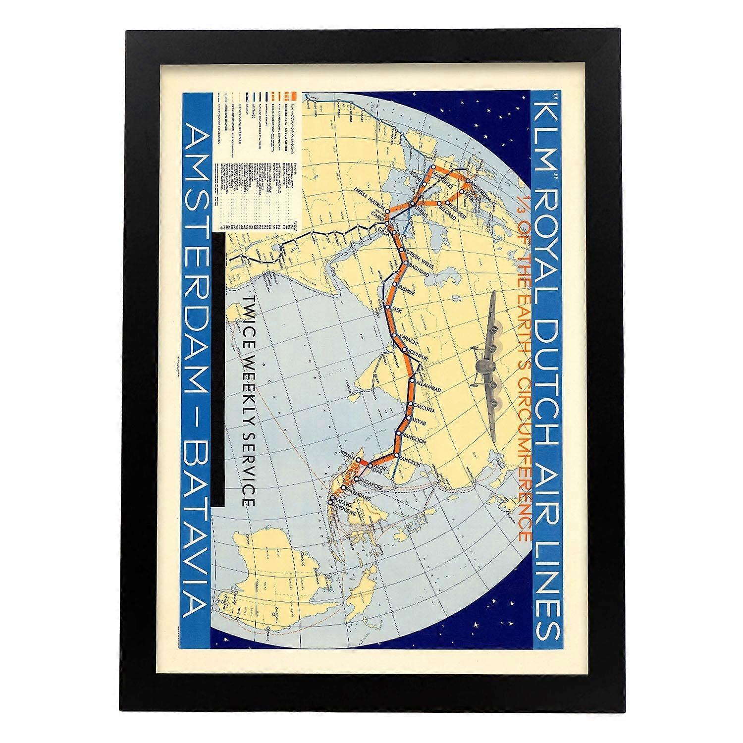 Póster De Klm: Vintage flyselskapsplakat