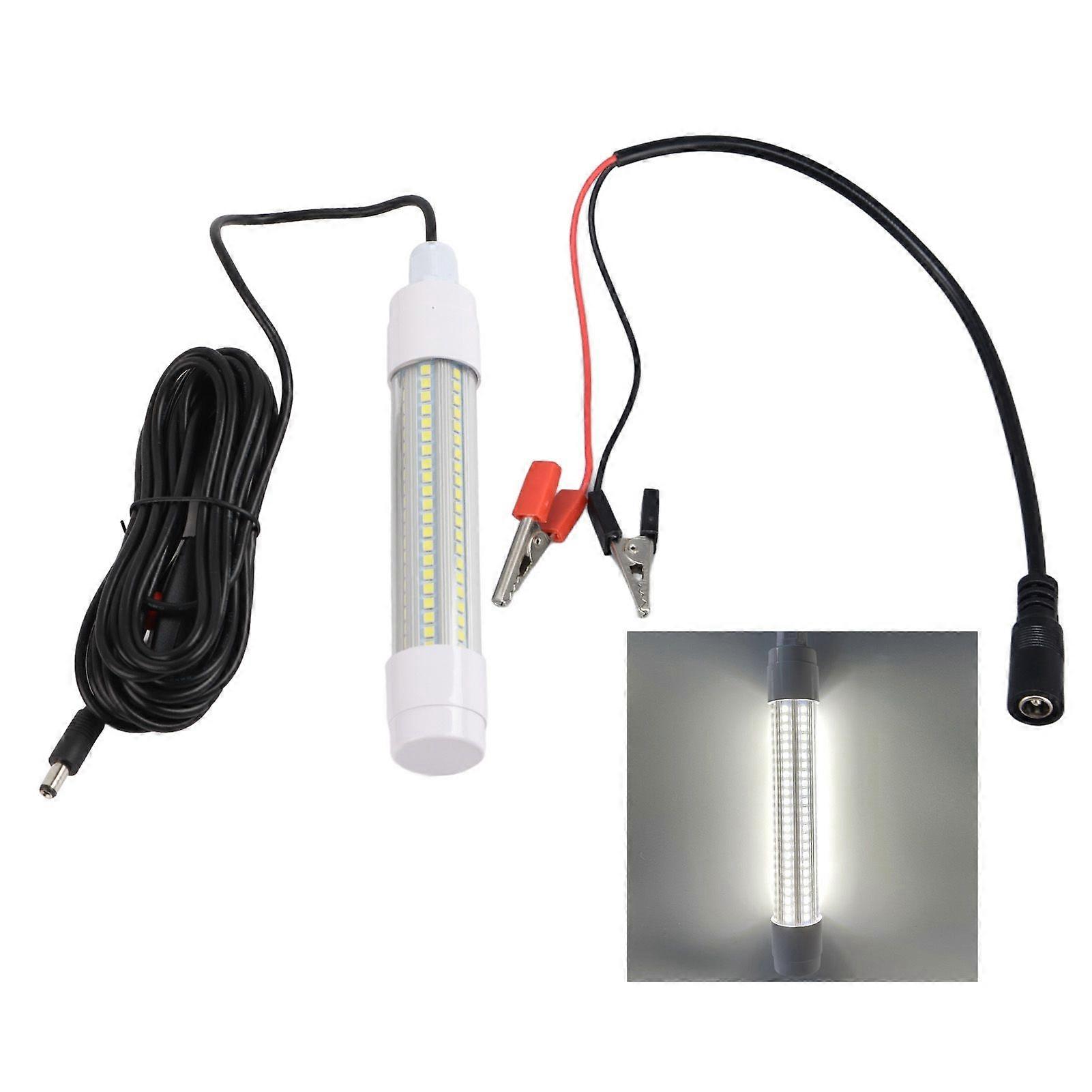 Fishing Light 126 LED IP68 Waterproof 1000lm Submersible Night Fish Finder Lamp 13W AC1236VWhite Light
