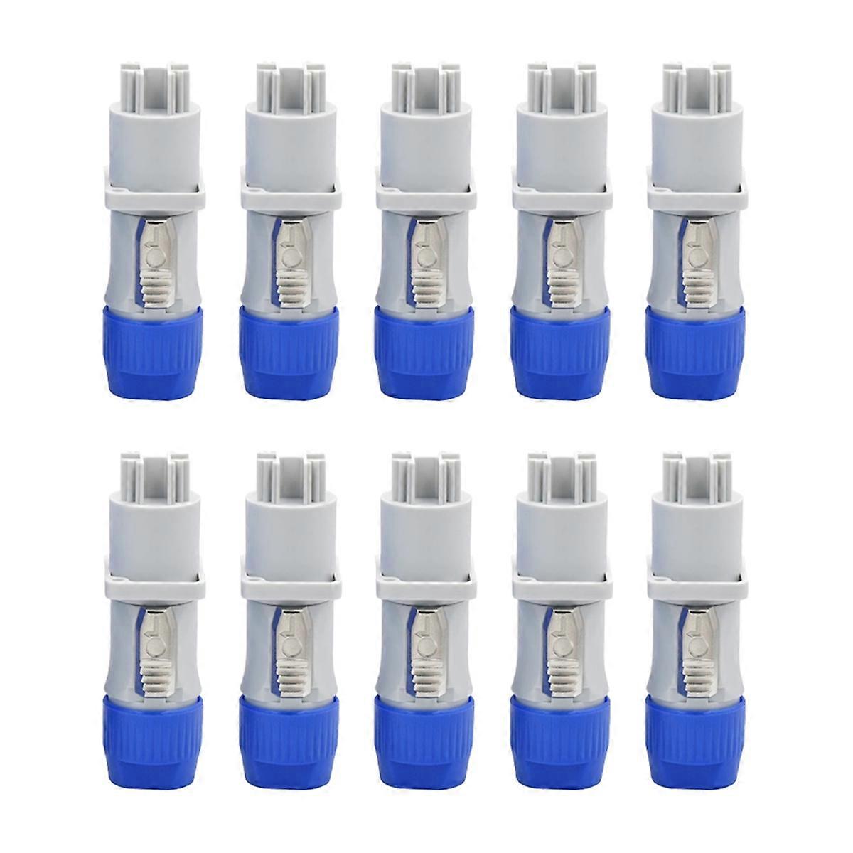 10pcs Powercon Connector Input and Output Set, Suitable for Nac3fca Powercon Power Connector Plug White