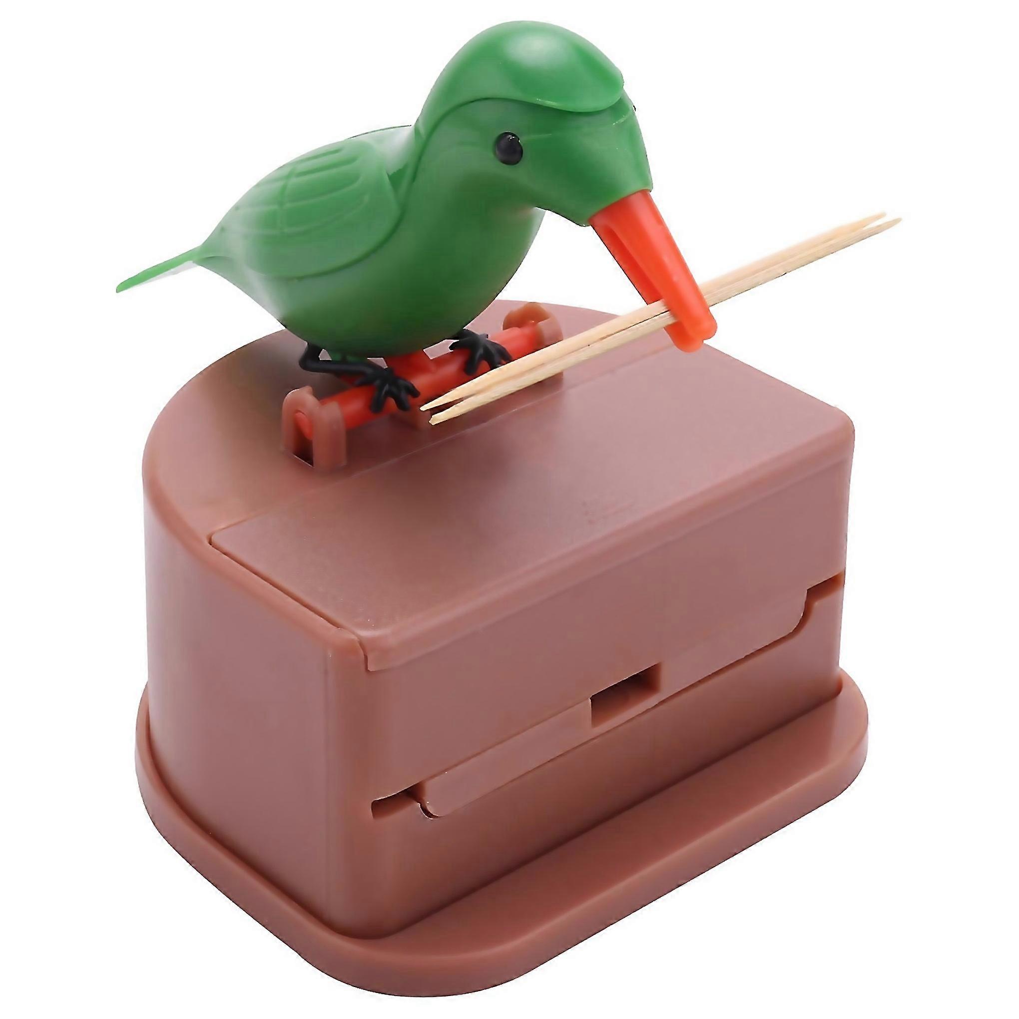For Toothpick Dispenser Bird Automatic Bird Toothpick Box Toothpick Holder