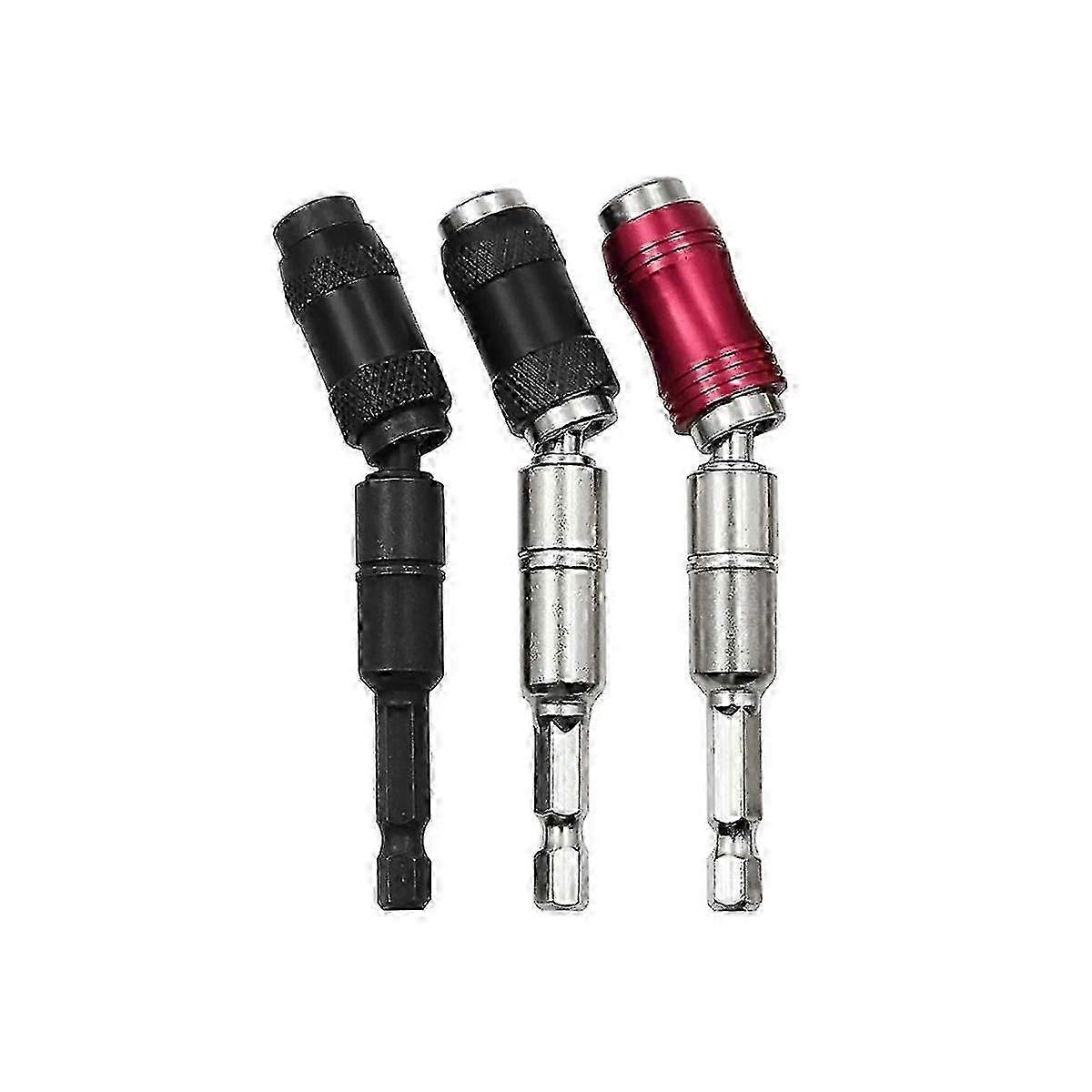3Pcs Magnetic Pivot Drill Bit Holder, Magnetic Swiveling Bit Tip Holder, Quick Release Flexible Scr