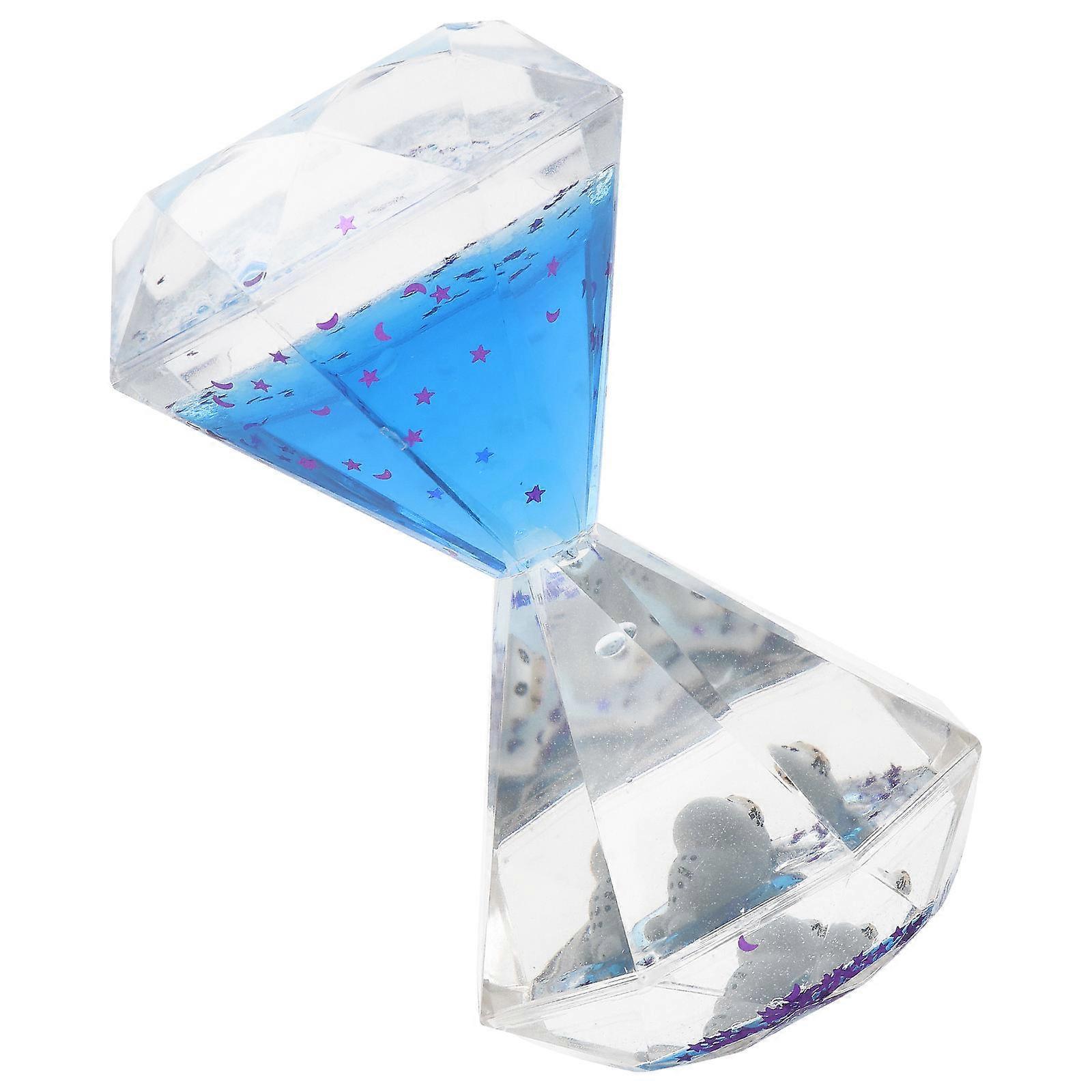Hourglass Liquid Timer Adornment For Home Decoration In Blue Color Made Of Acrylic 1Pack