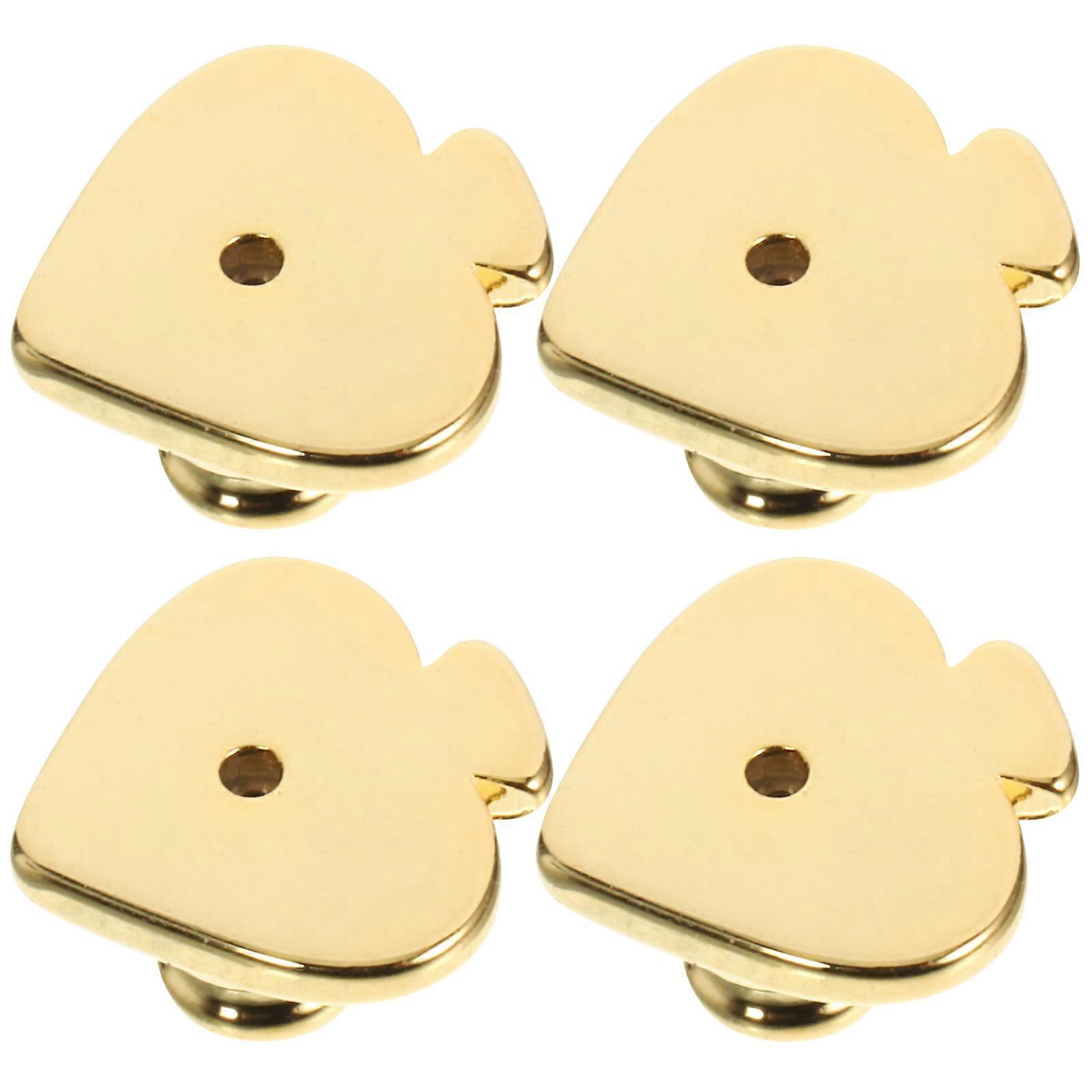 Golden Copper Ear Studs Backs Replacement Earring Backs for Pierced Studs 4Pcs