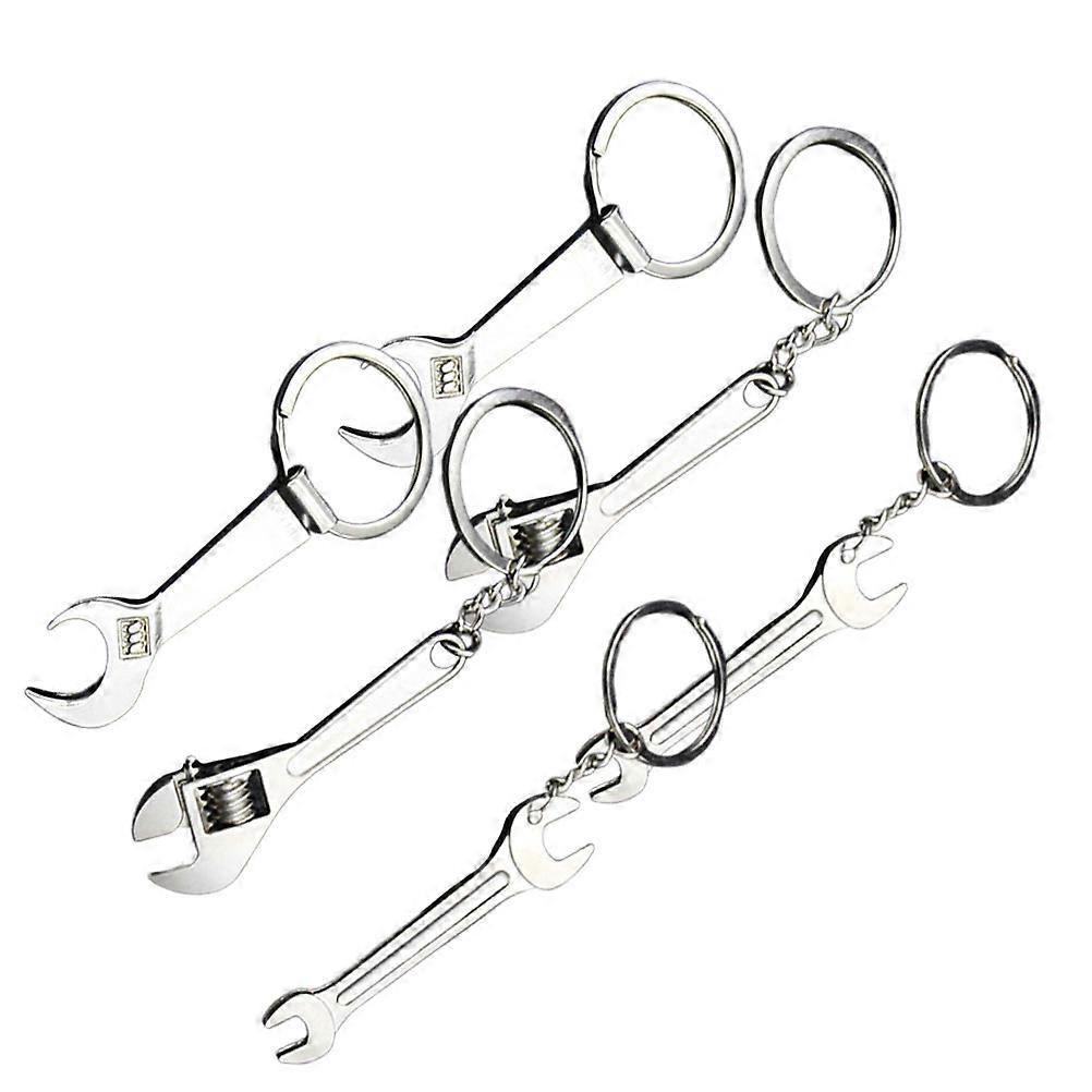 Creative Key Rings Tool Keychains for Hanging Keys 6Pcs Silver Color