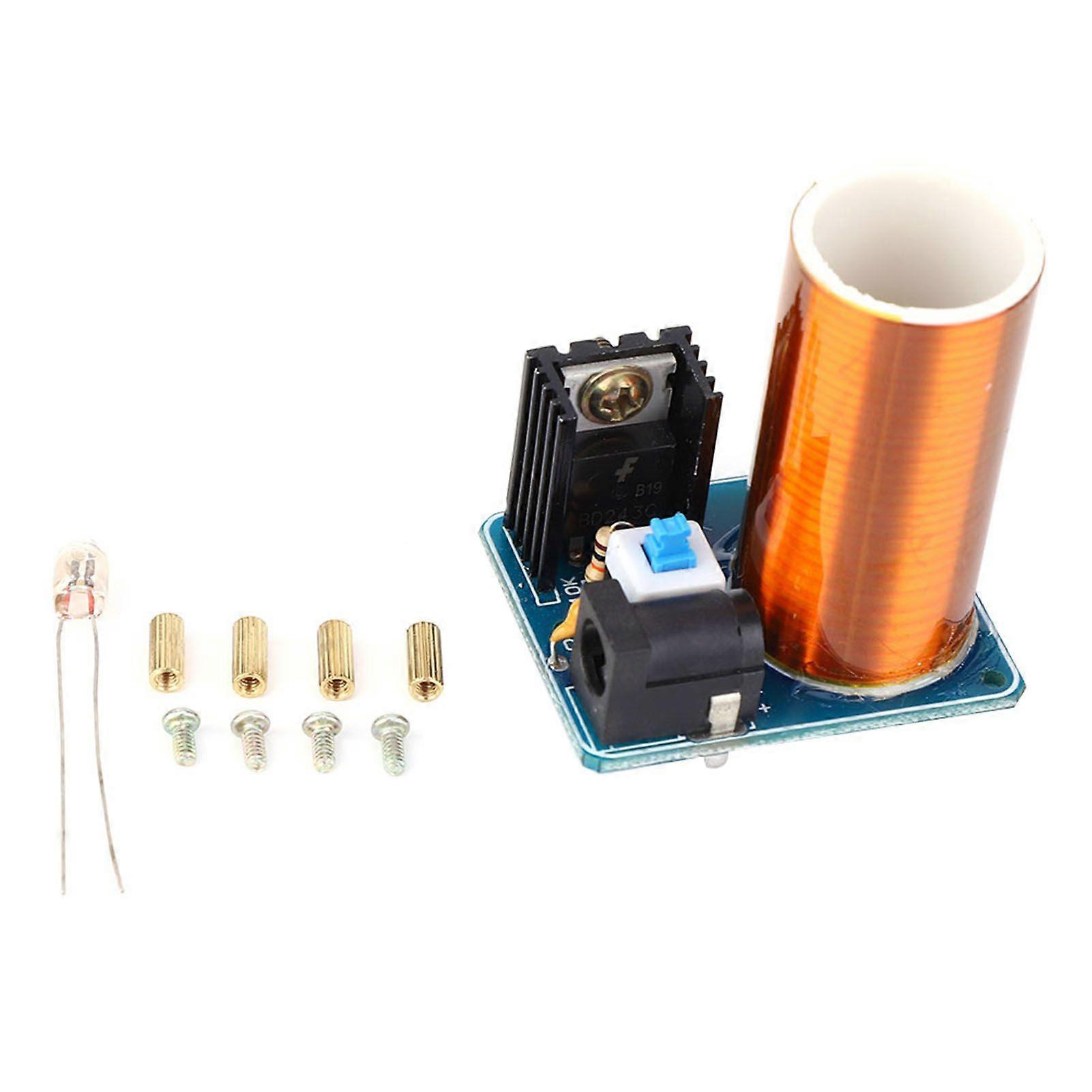 Mini Tesla Coil Remote LED Spark Module Kit Electronic DIY Kit DC12VFinished Product