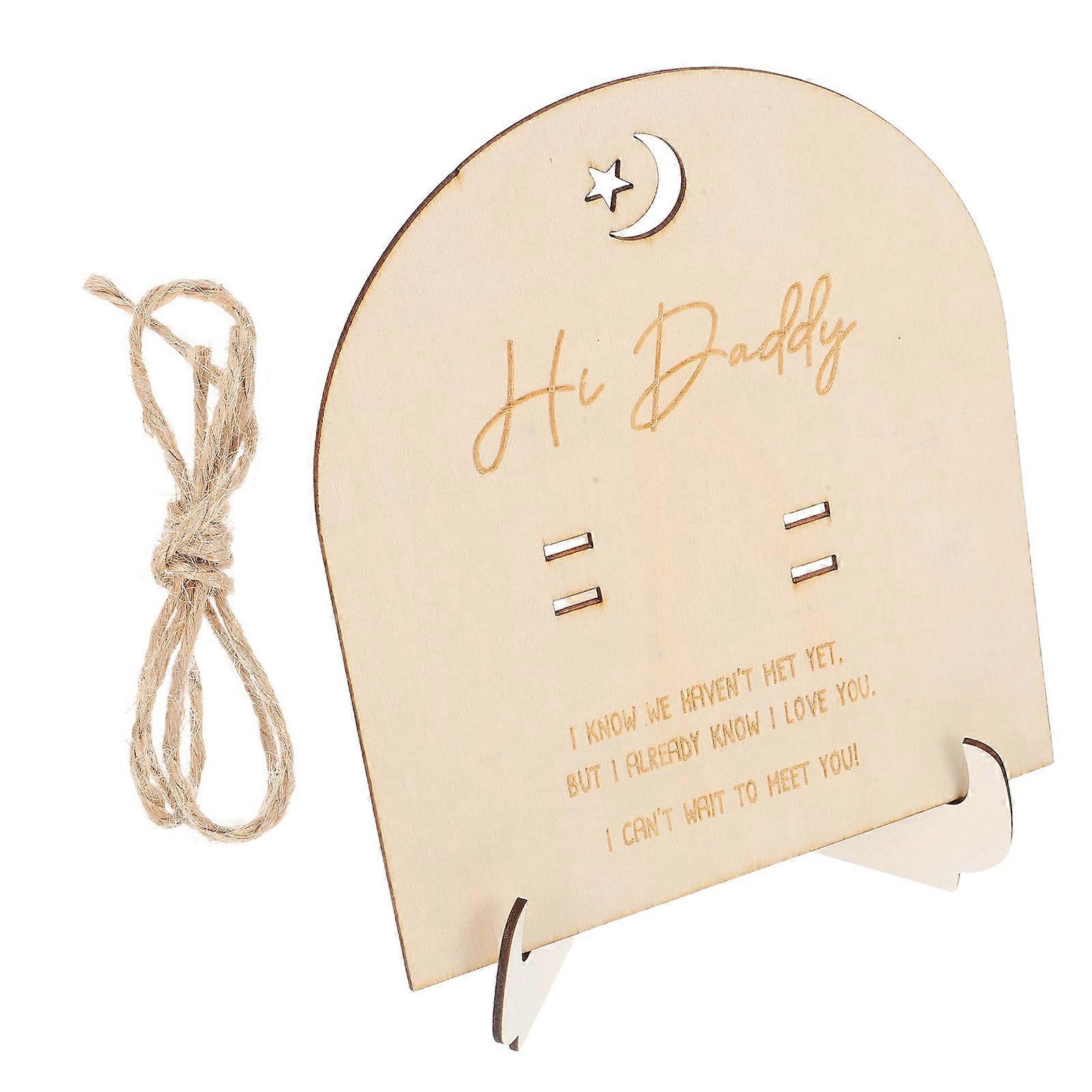 Wooden Pregnancy Test Keepsake Board with Stand for Display 5Sets