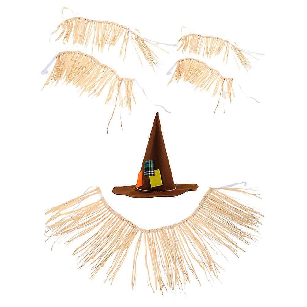 Hula Skirt Raffia Material for Hawaiian Party 4Sets Included