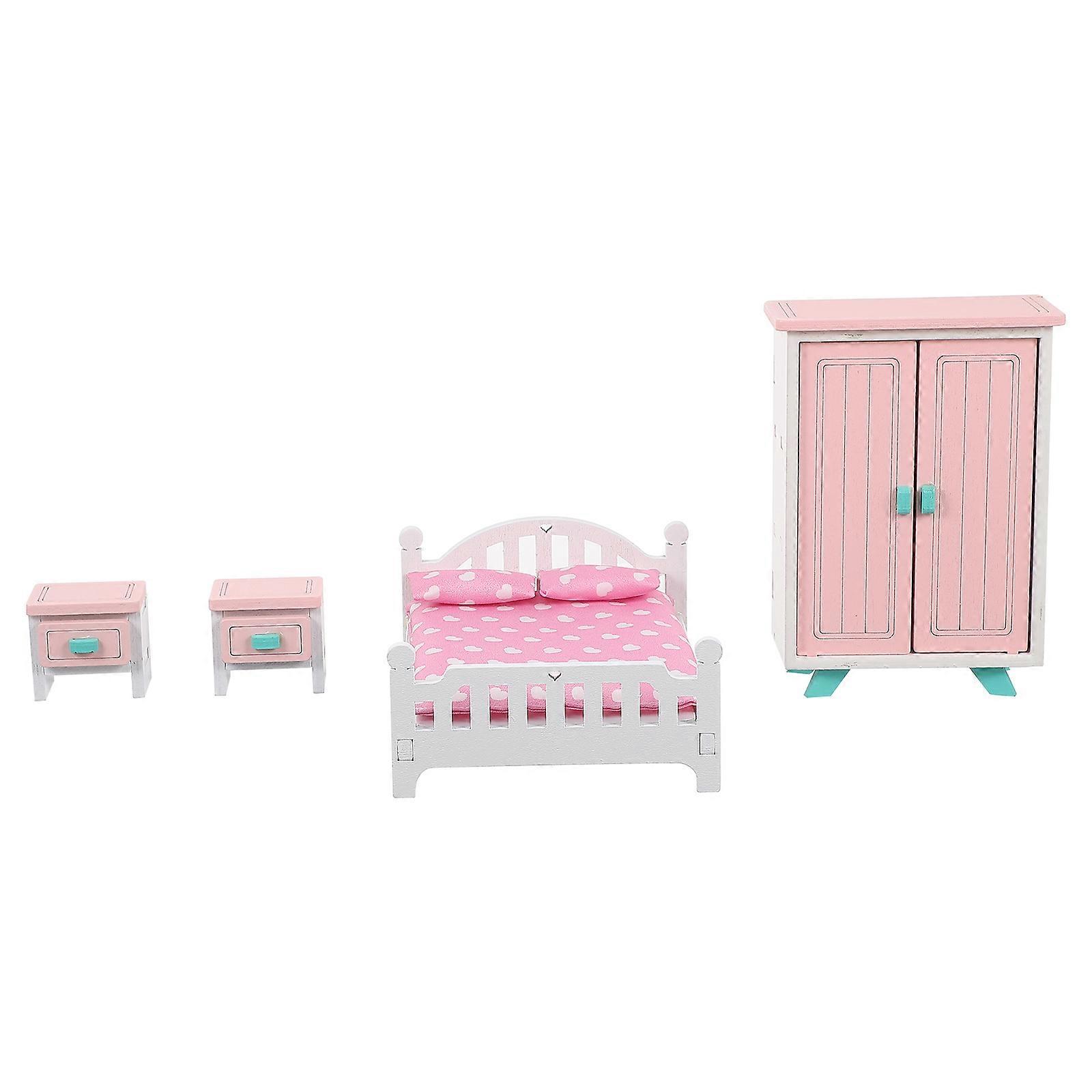 Miniature Things Dollhouse Bedroom Set for Pretend Play 1Set
