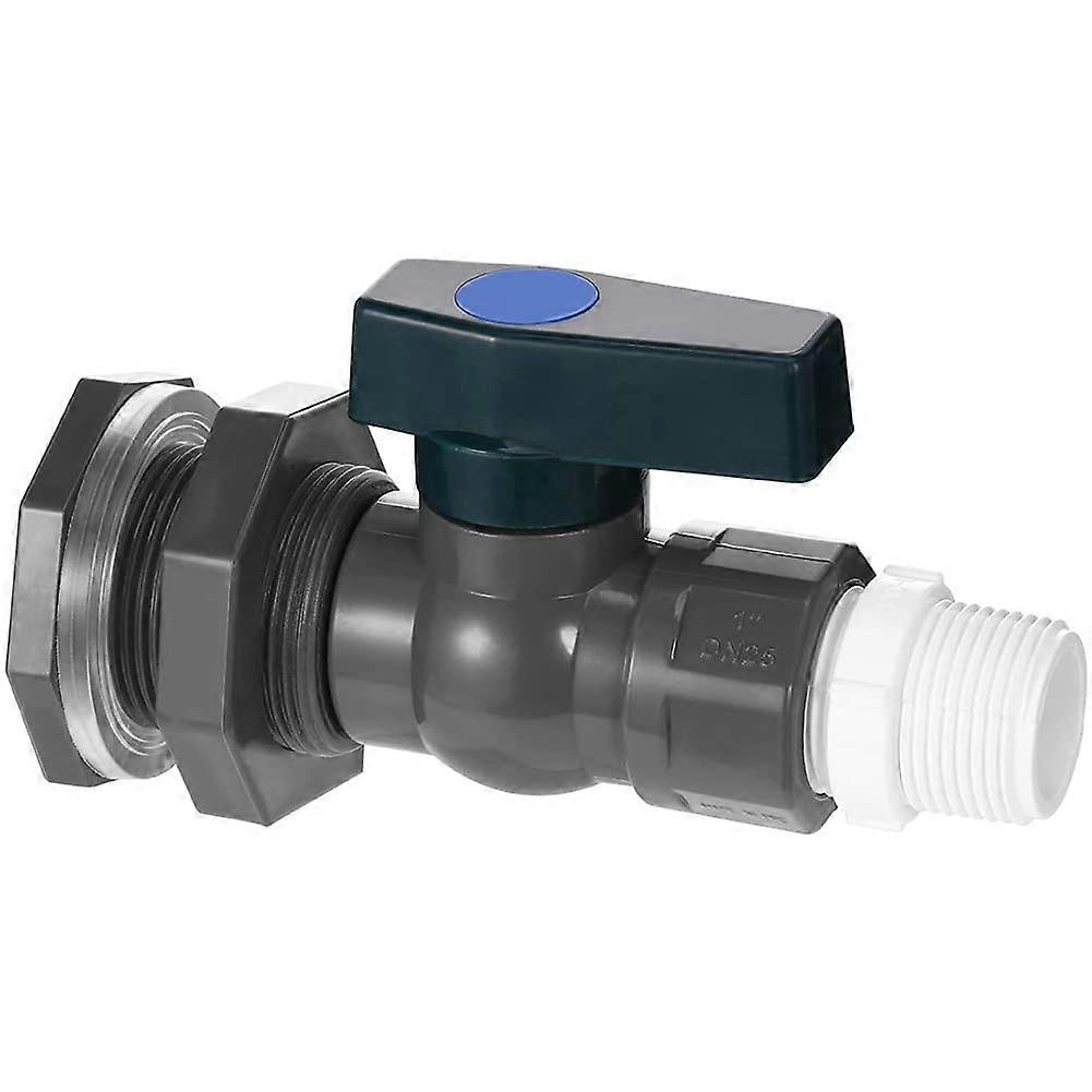 PVC Rain Bucket Faucet Kit, 3/4Inch PVC Ball Valve, Compatible With Buckets, Water Tanks, Ponds