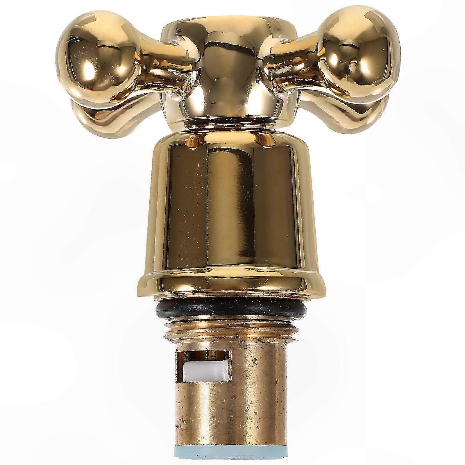 Victorian Style Brass Cross Head Faucet Handle for Bathroom Sink Mixer Taps Replacement Parts Set