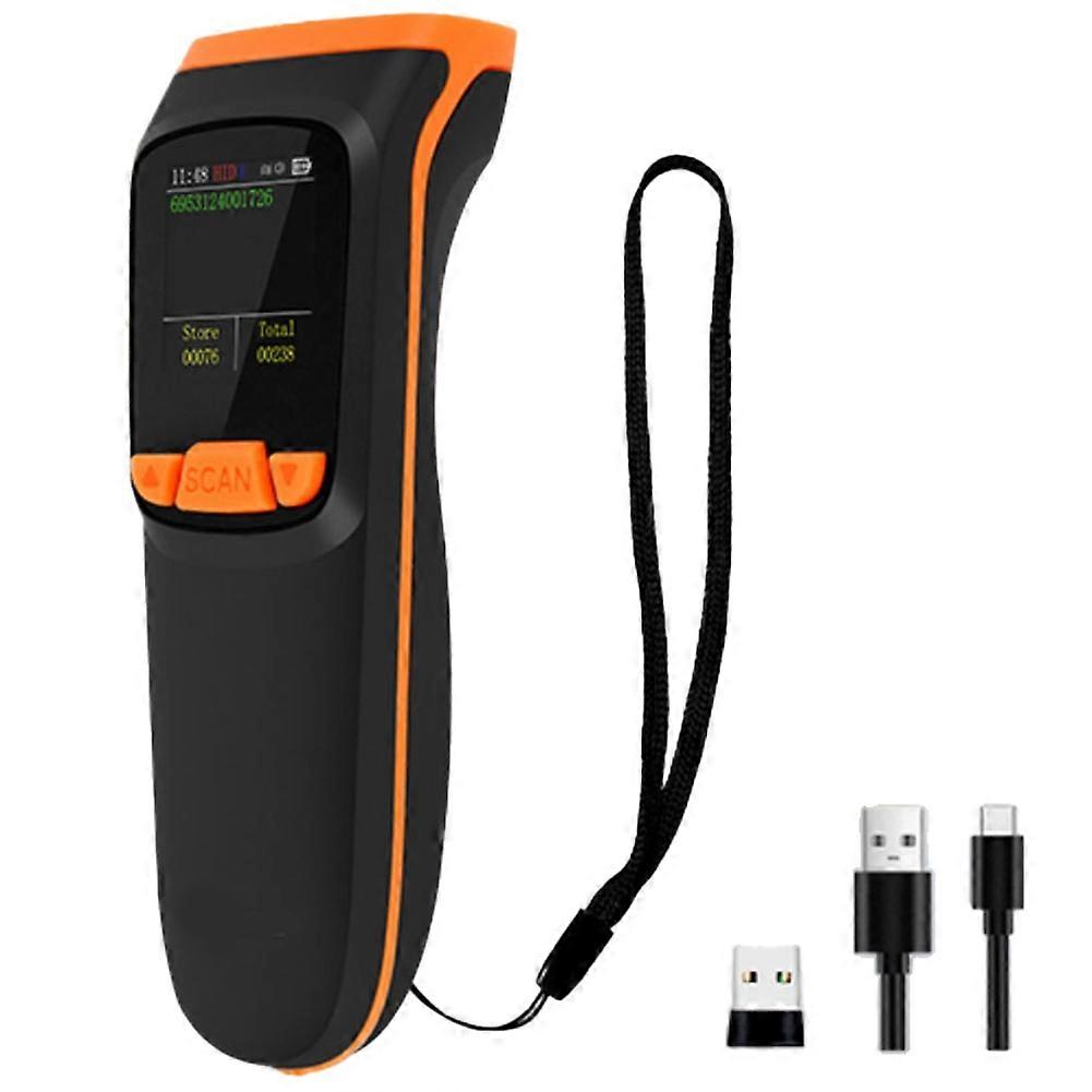 Wireless 2D Inventory Scanner Bluetooth QR Barcode Data Collector Portable Warehouse Inventory Reader with Display