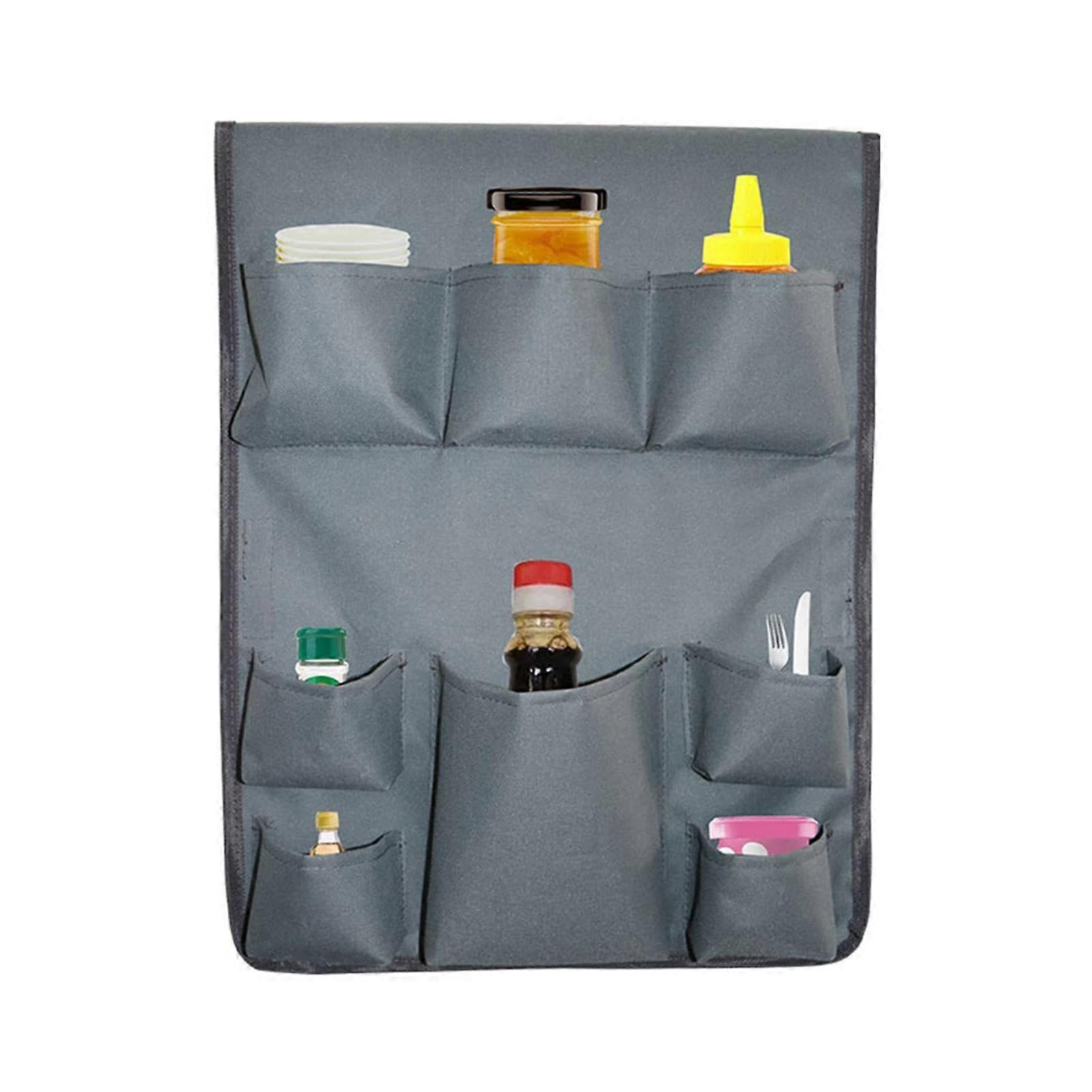 Fridge Organizer Bag, Small Side Door Storage Pocket, Clear Plastic Sundries Sorting Container for Organized Fridge