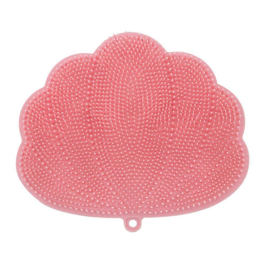 WallMounted Hands Back and Foot Scrubber With Suction Cups Pink Shower Exfoliator For Deep Clean