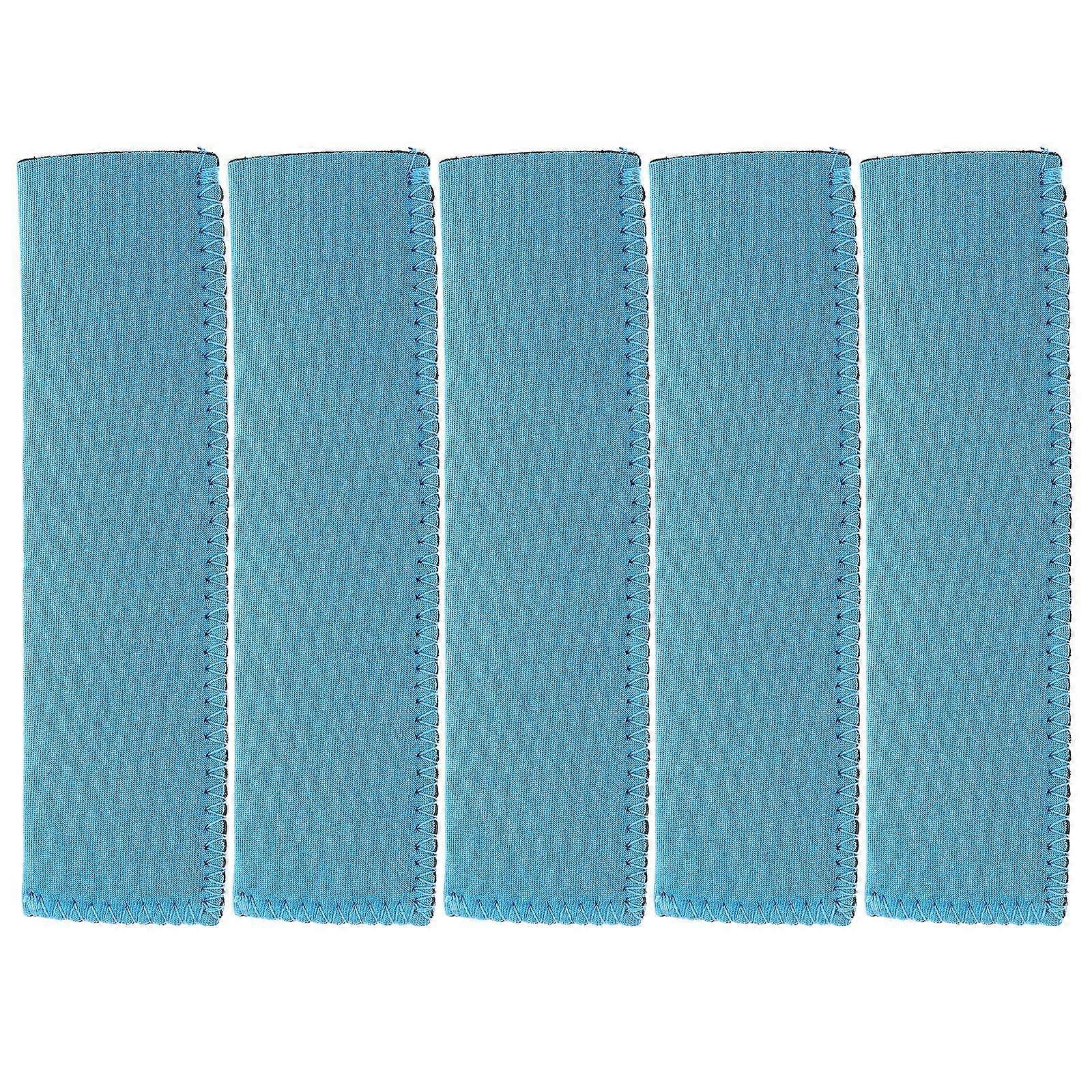 Popsicle Holder Freezing Insulation Cases Neoprene Fabric for Kids 5Pcs Blue